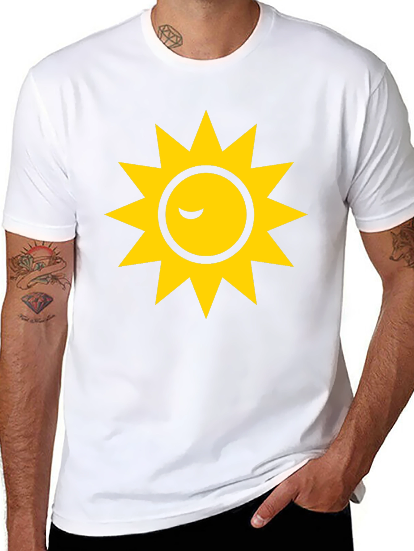 Black Sleepy Sun Graphic Black T-Shirt view 8