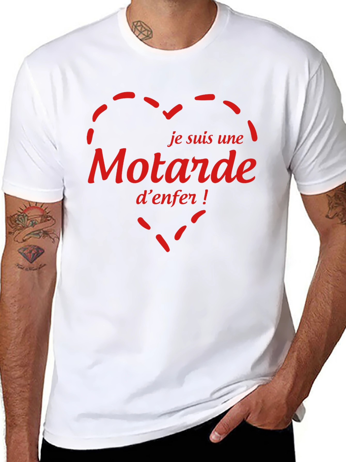 Black Je Suis Une Motarde D'Enfer T-Shirt view 8