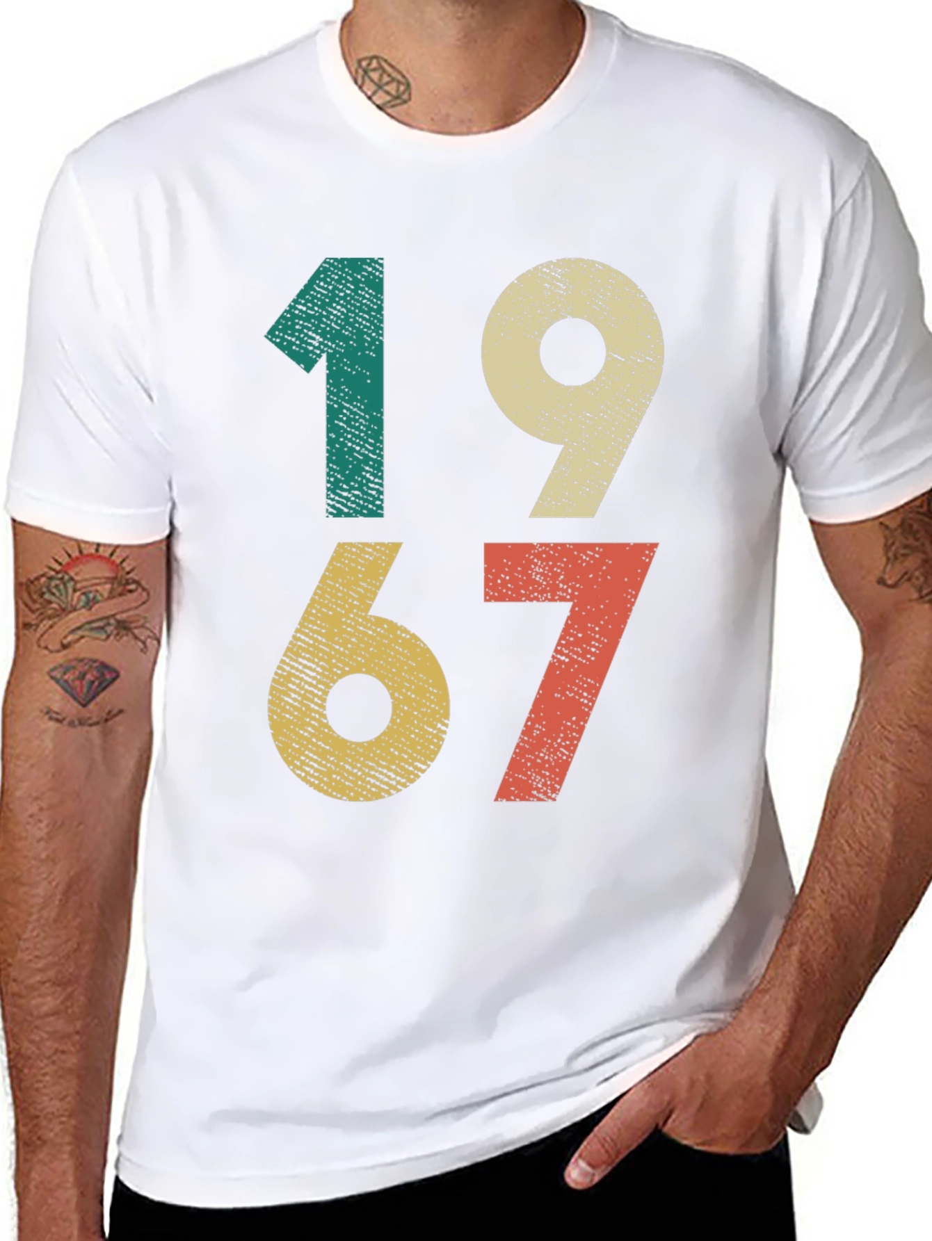 Black Vintage 1967 T-Shirt - Retro Birthday Gift view 8