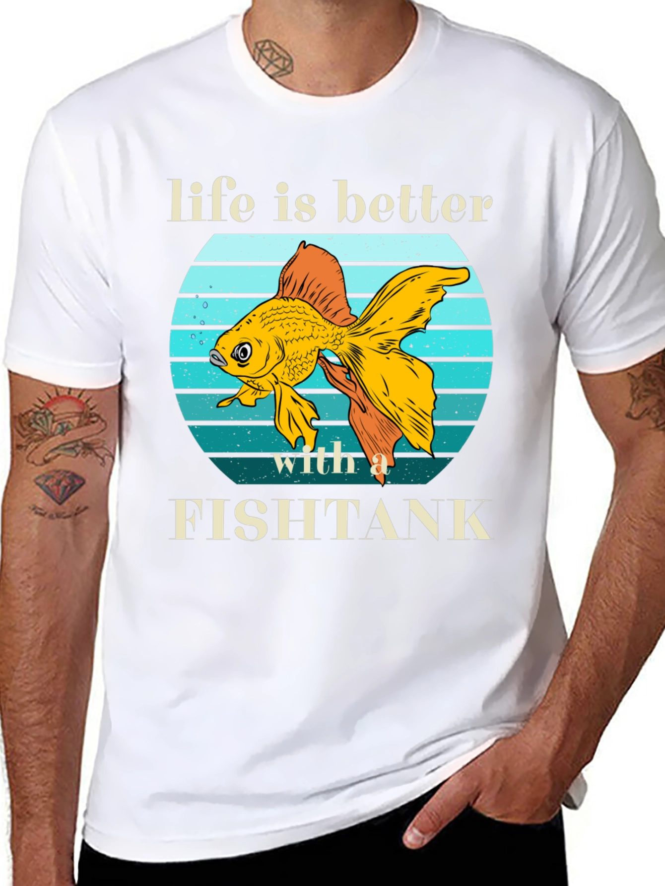Black Life is Better with a Fishtank T-Shirt view 8