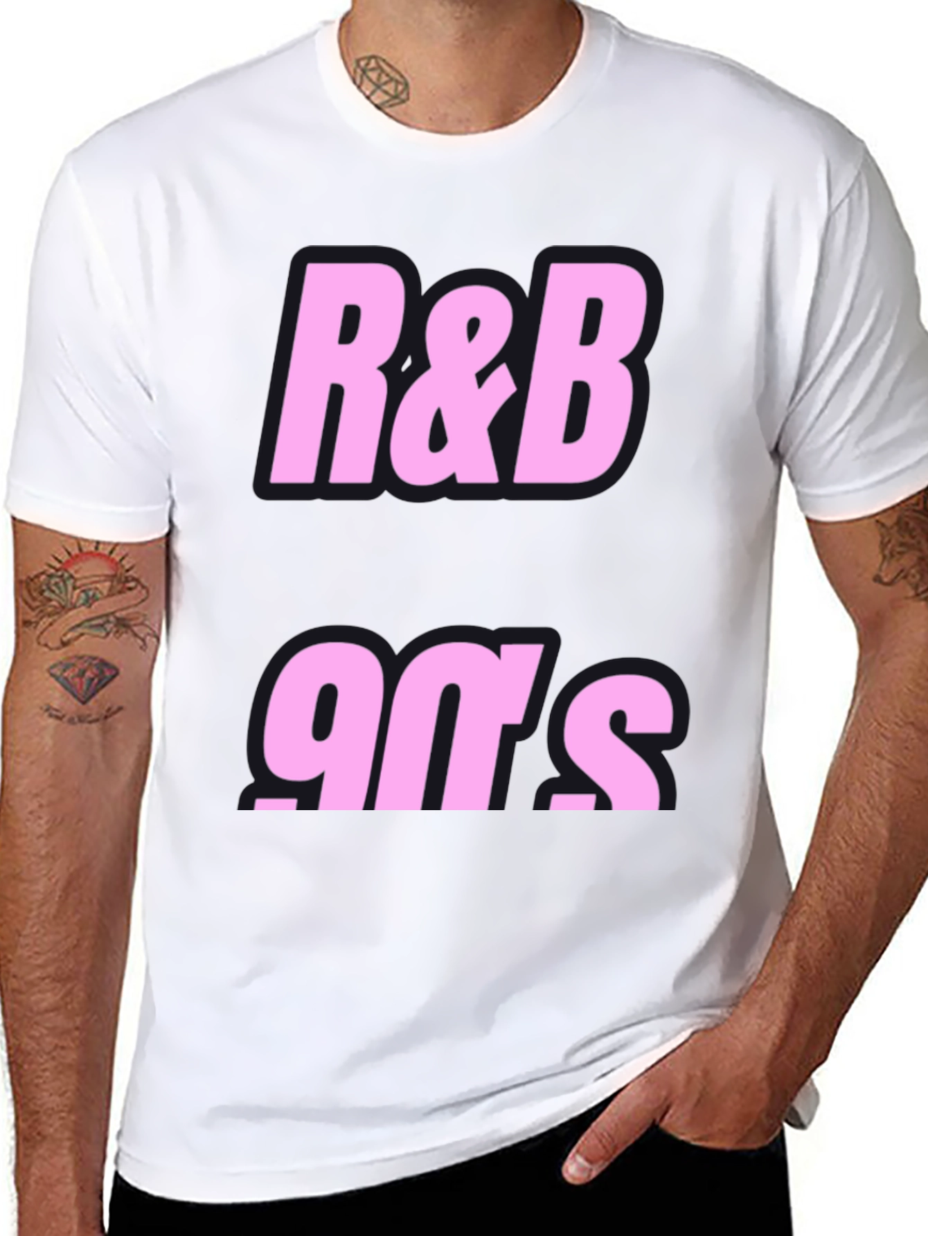 Black R&B 90's Black Graphic Tee view 8