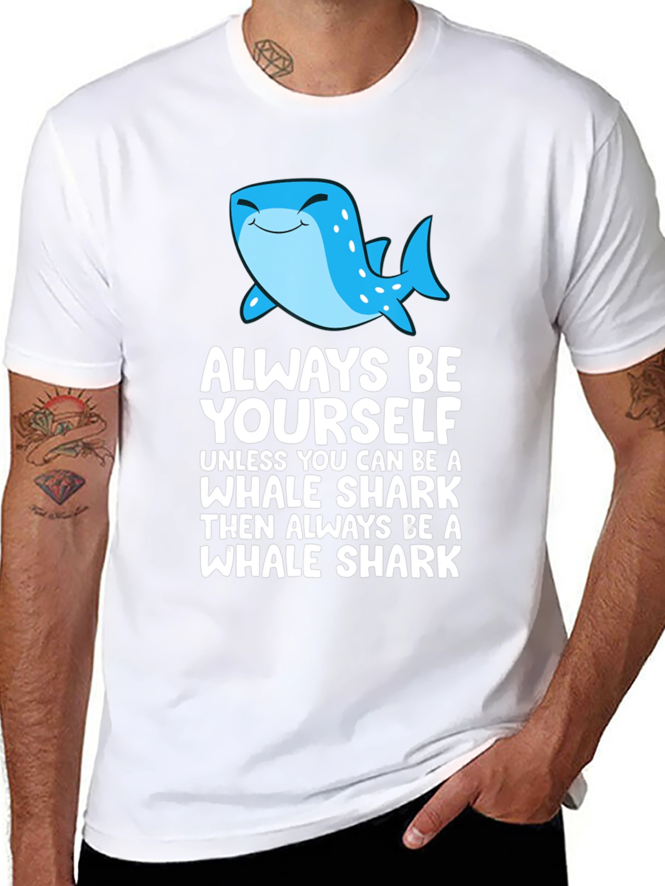 Black Whale Shark Graphic T-Shirt - Always Be Yourself Tee view 8