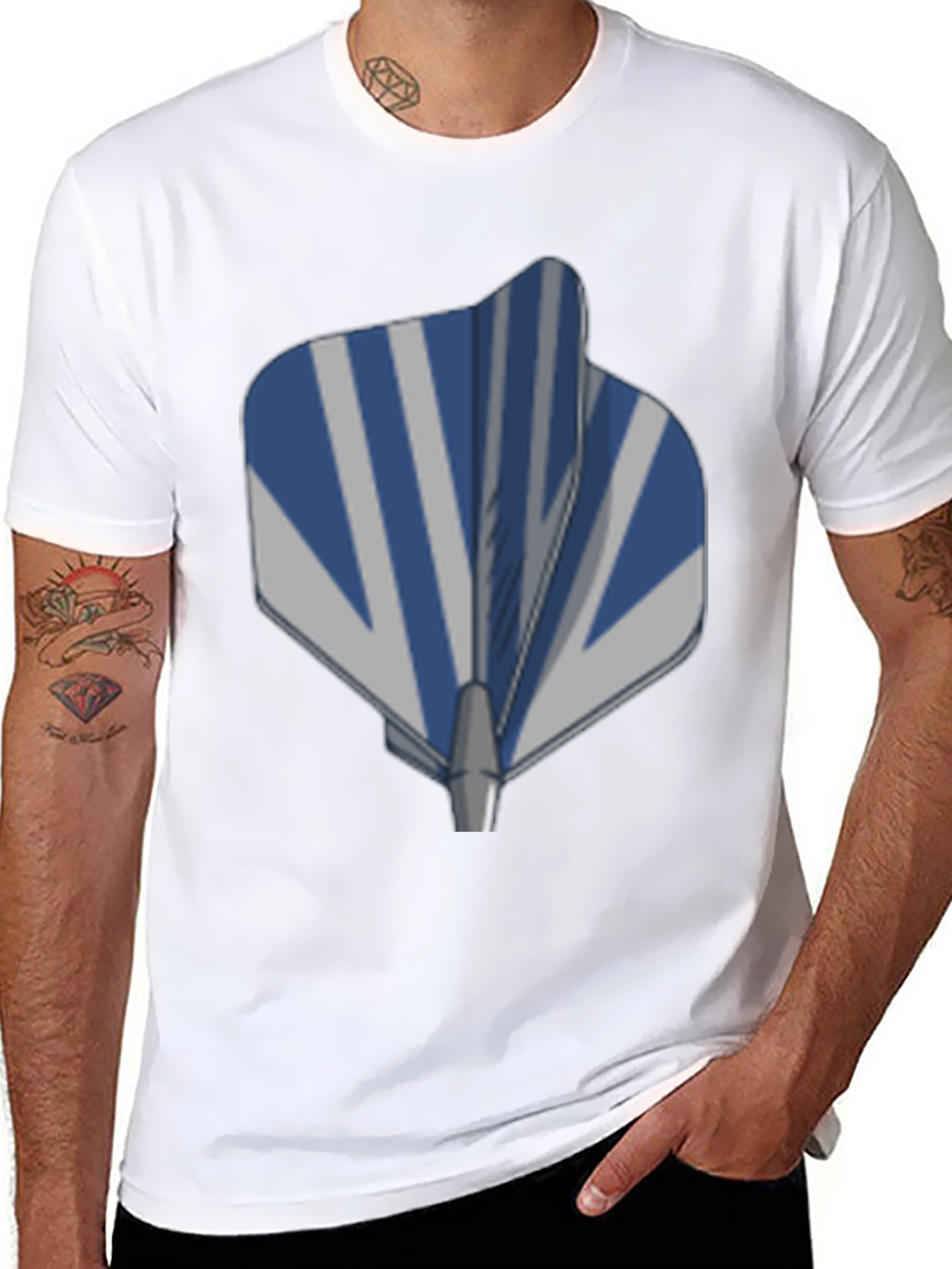 Black Dart Flight Graphic Tee - Stylish & Unique Design view 8