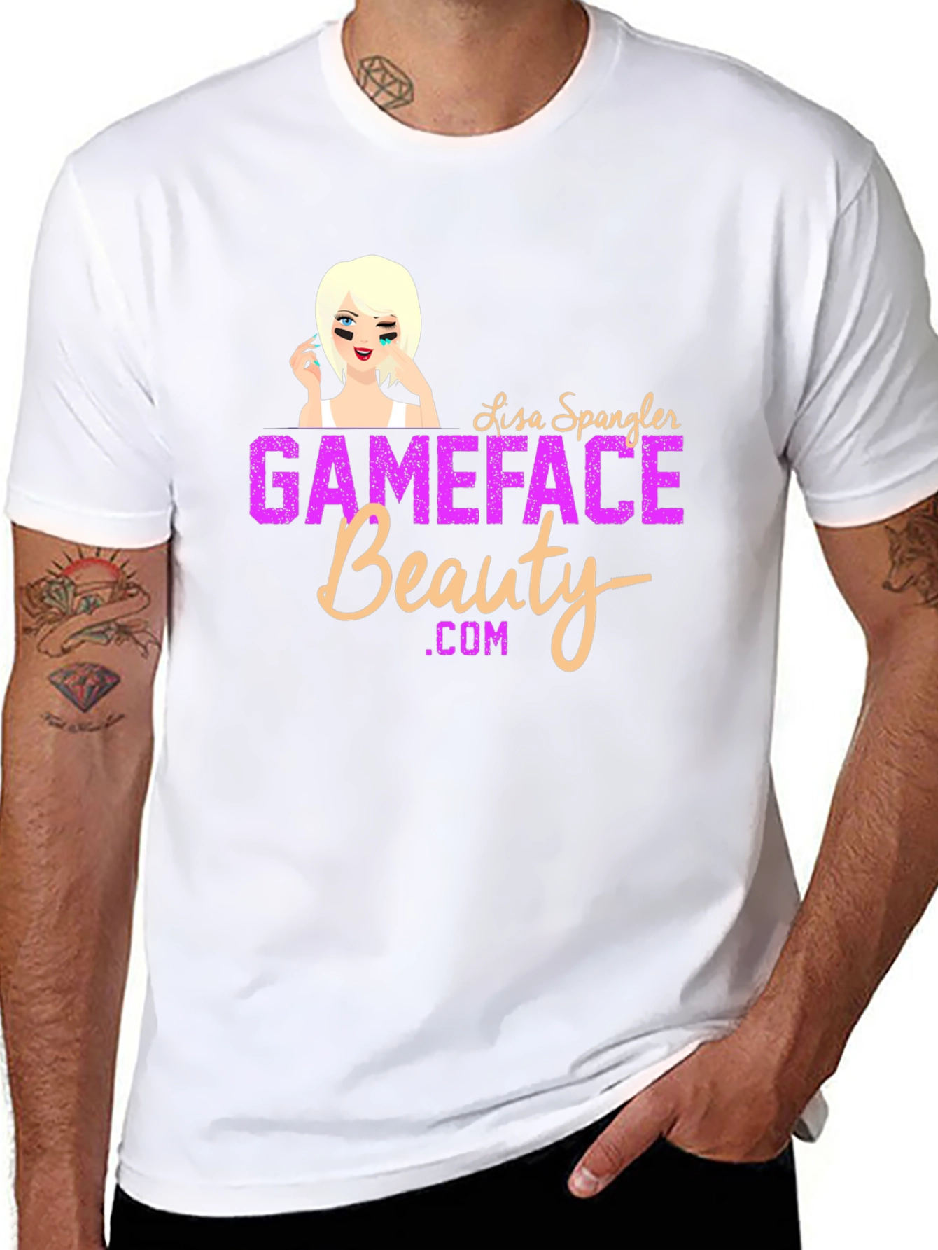 Black GameFace Beauty T-Shirt - Black, Graphic Tee view 8