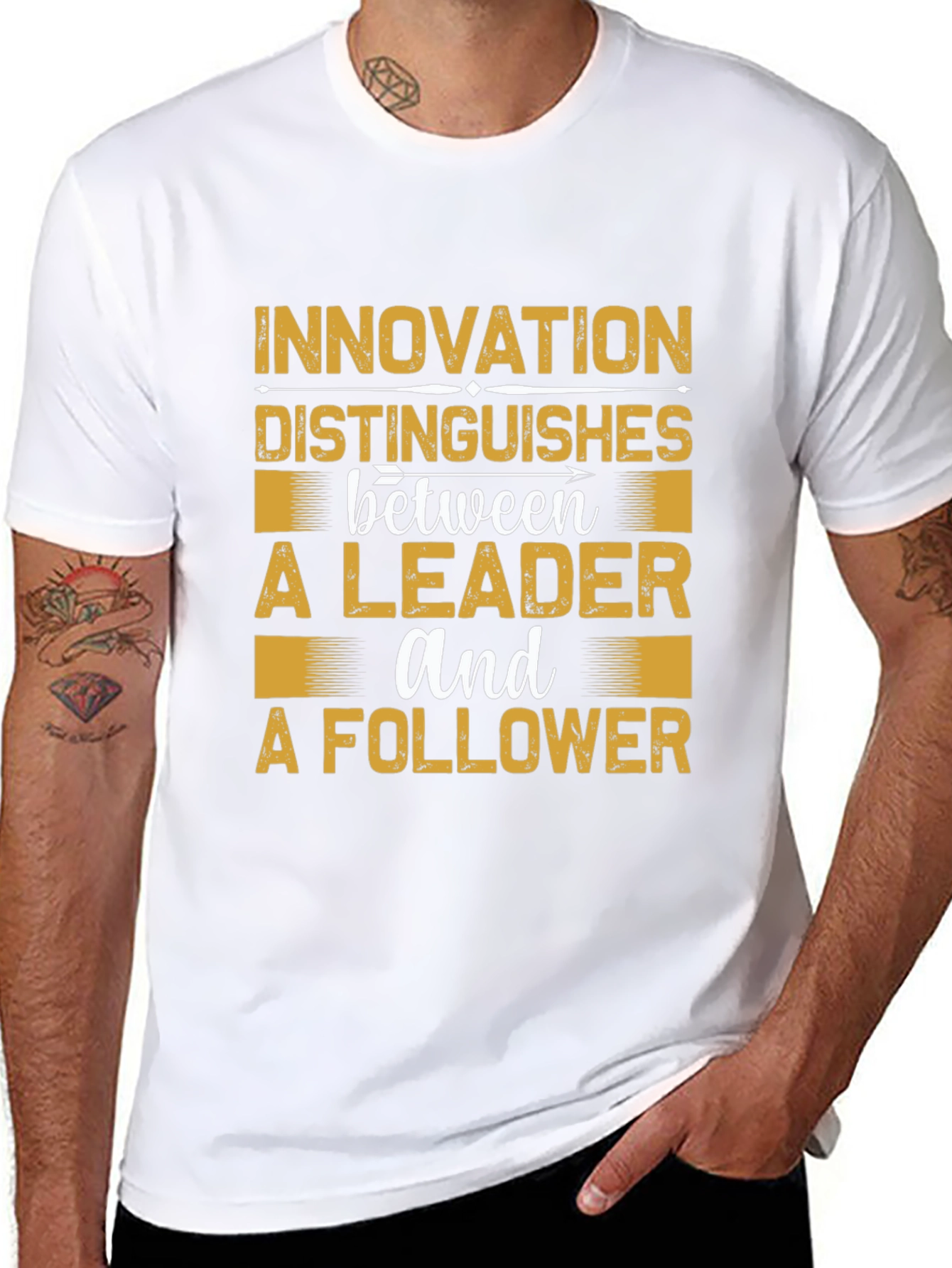 Black Innovation Leader Black Graphic Tee view 8