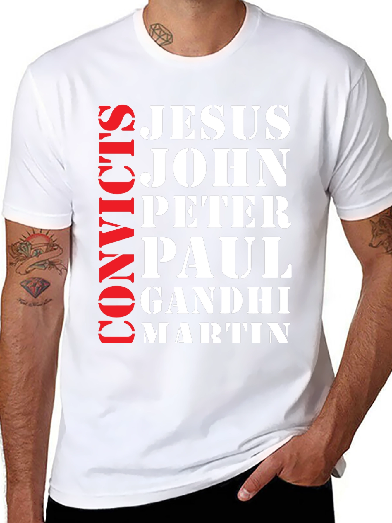 Black Convict's Jesus John T-Shirt view 8