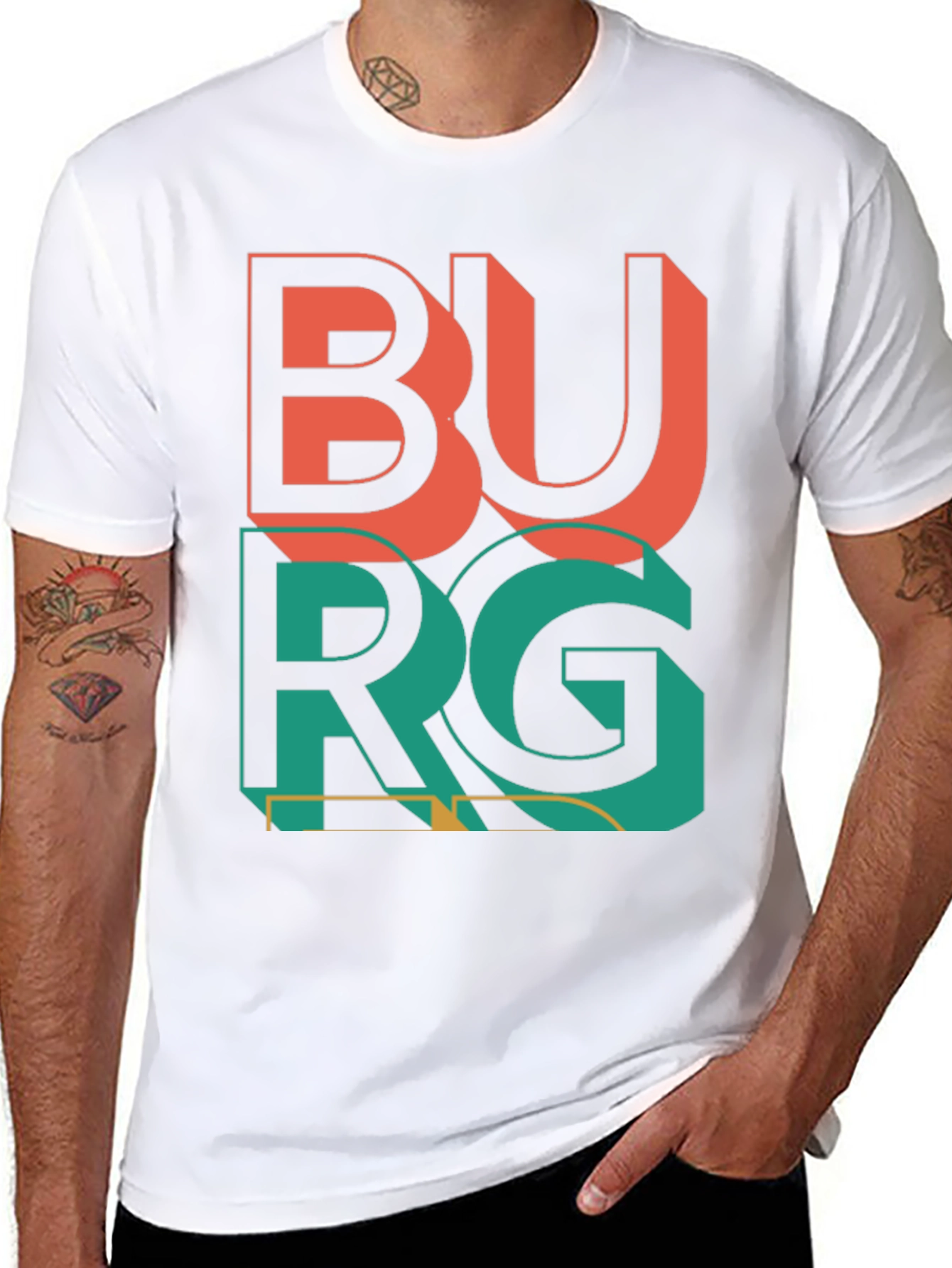 Black Burg Graphic Tee - Retro City Style view 8