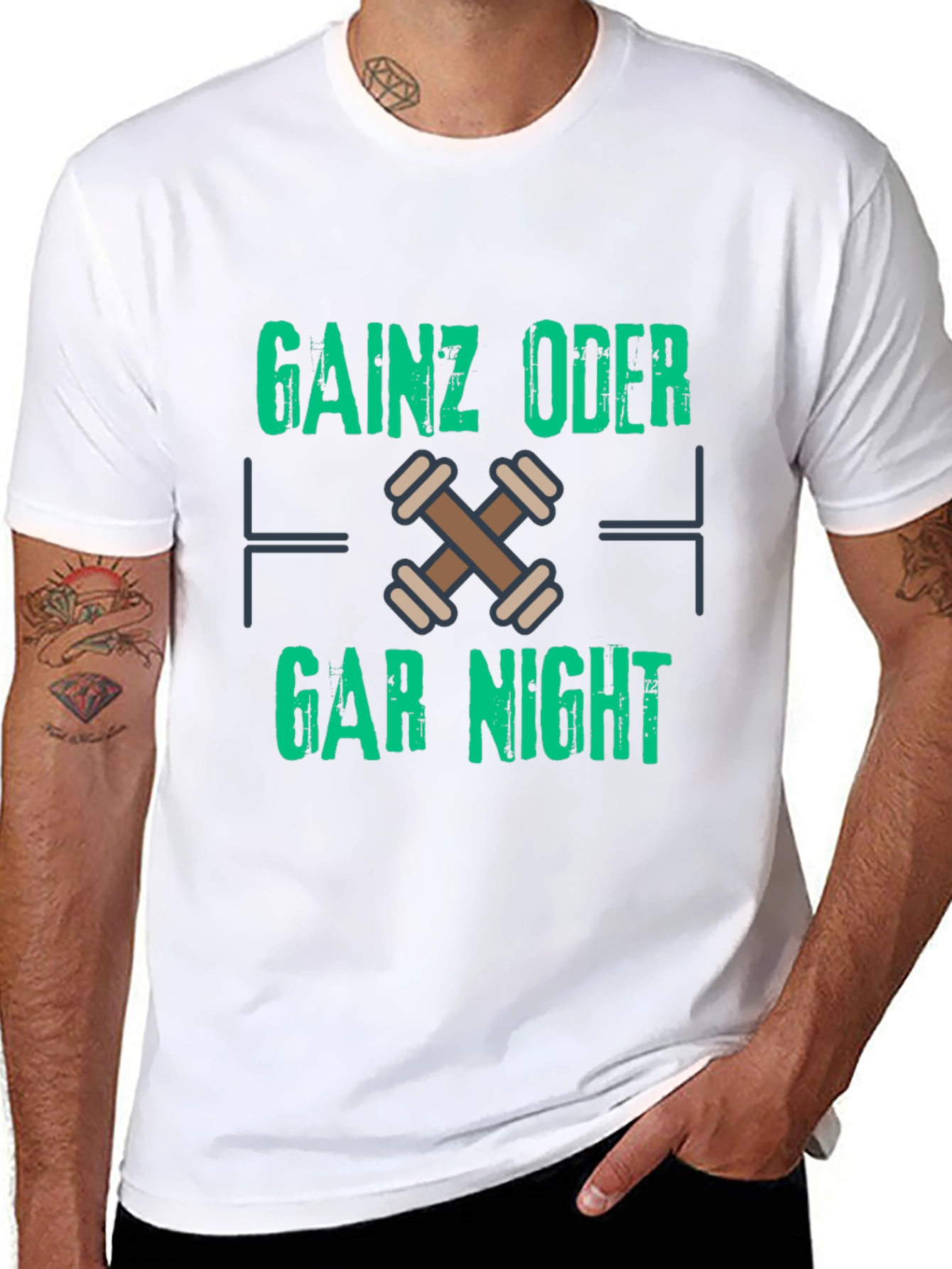 Black Gainz Oder Gar Nicht Black T-Shirt view 8
