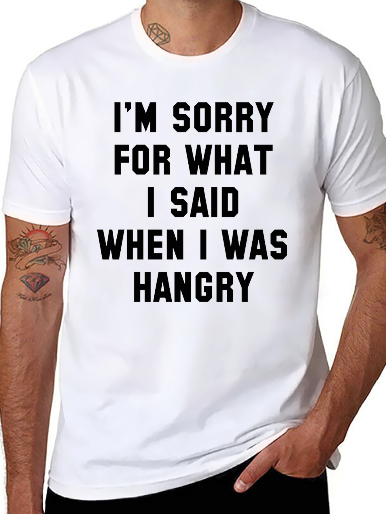 Black Hangry Apology T-Shirt view 8