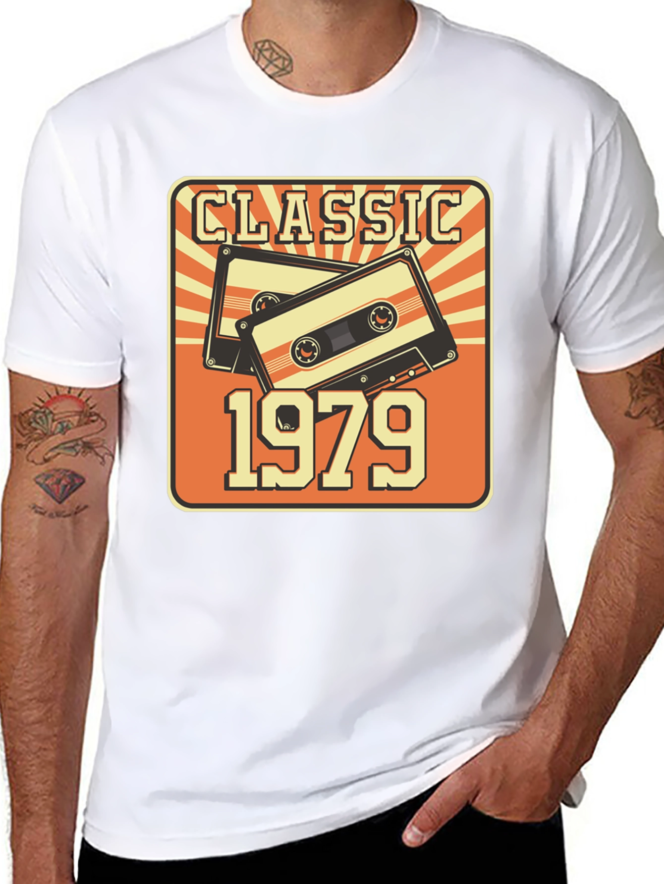 Black Classic 1979 Cassette Tape Graphic T-Shirt view 8
