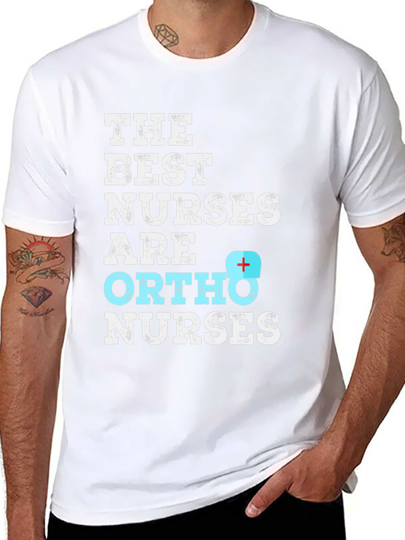 Best Ortho Nurses T-Shirt - Black Cotton Blend - 8