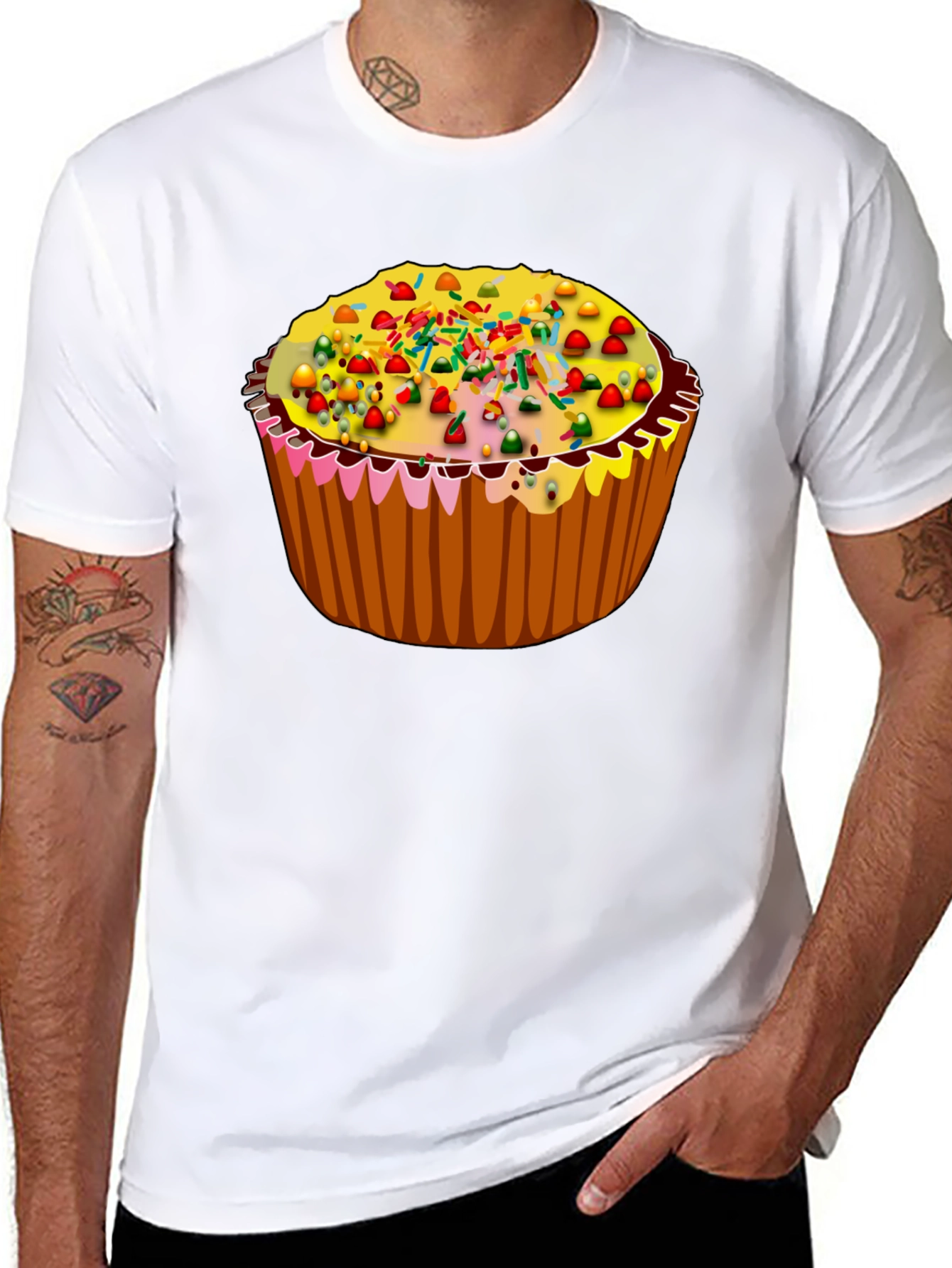 Black Cupcake T-Shirt - Sweet Treat Graphic Tee view 8
