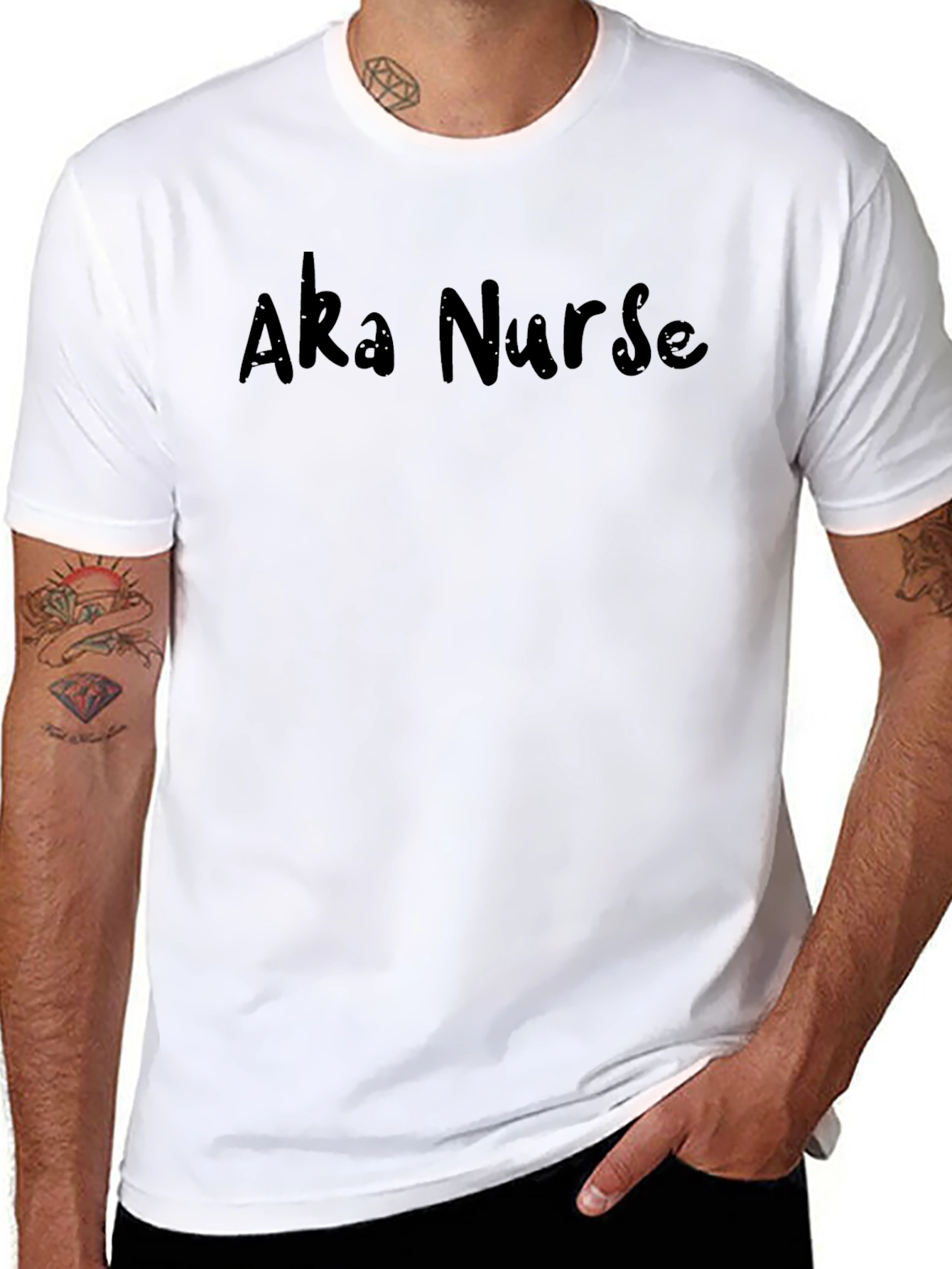 Black Aka Nurse Black T-Shirt view 8