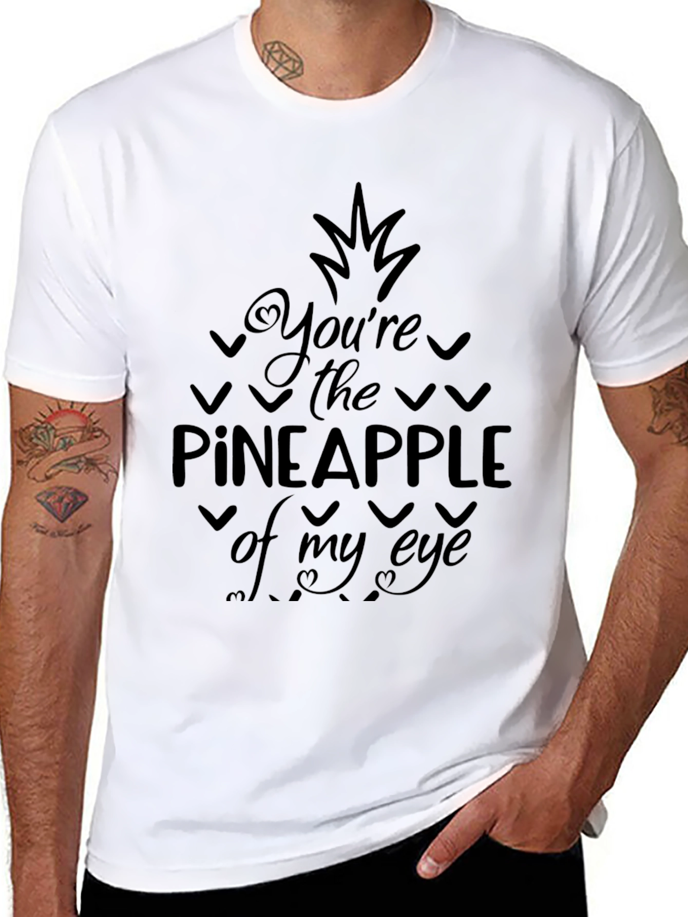 Black You're the Pineapple of My Eye Graphic Tee view 8