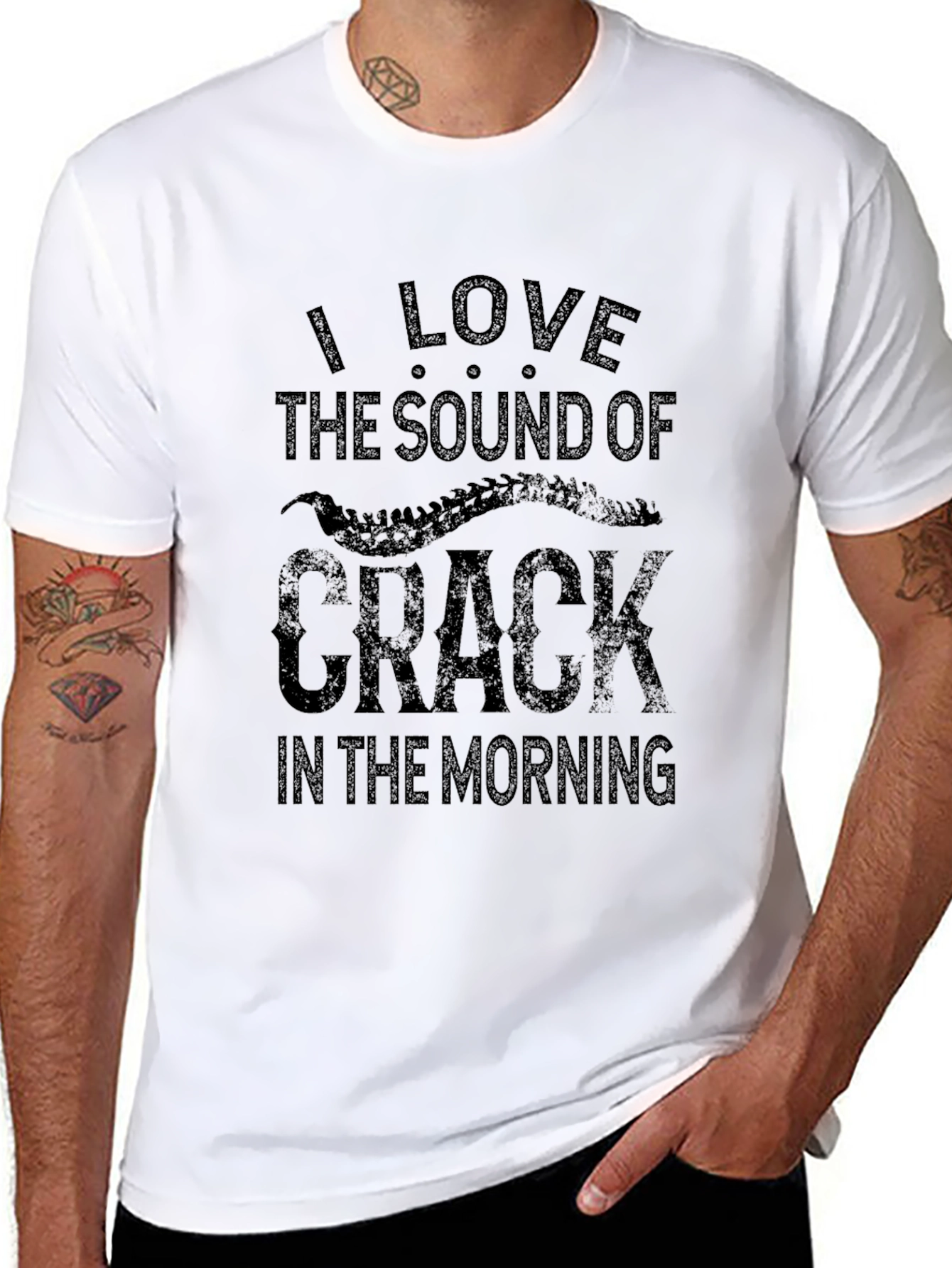 Black I Love the Sound of Crack T-Shirt view 8