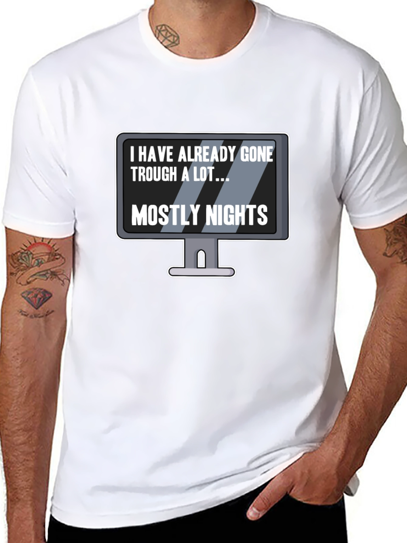 Black Humorous Graphic T-Shirt - I Have Already Gone Through a Lot... view 8