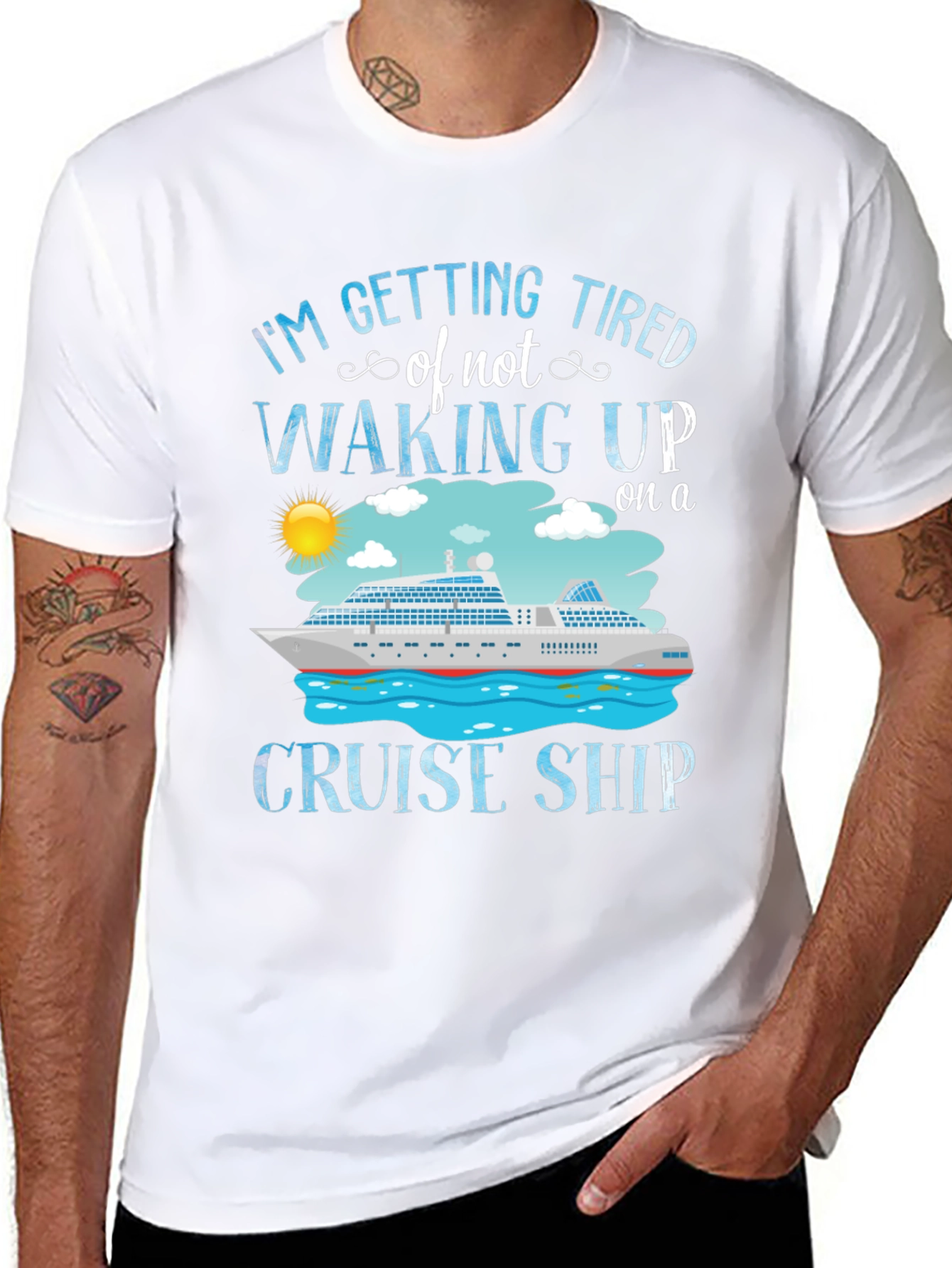 Black Cruise Ship T-Shirt - I'm Getting Tired view 8