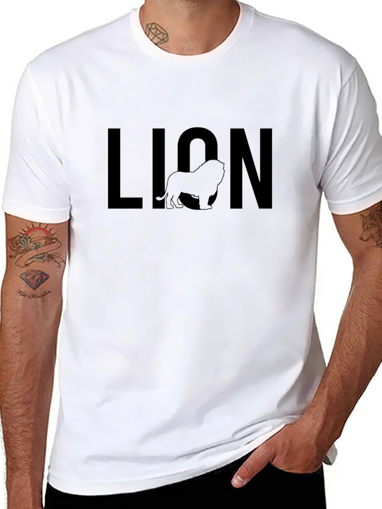 Black Lion Graphic Tee - Bold Statement Shirt view 8