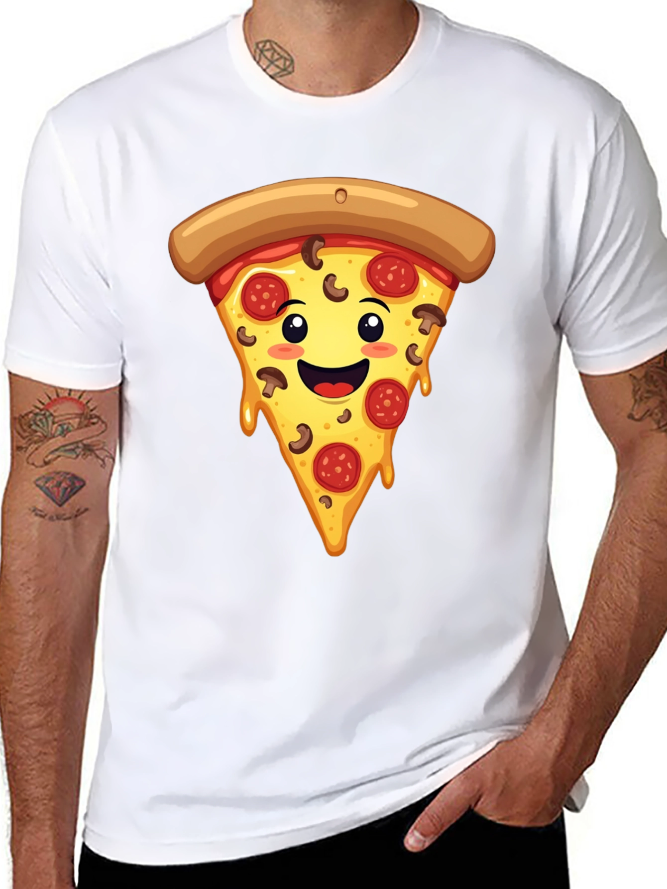 Pizza Slice Graphic T-Shirt - Black, Fun & Stylish - 8