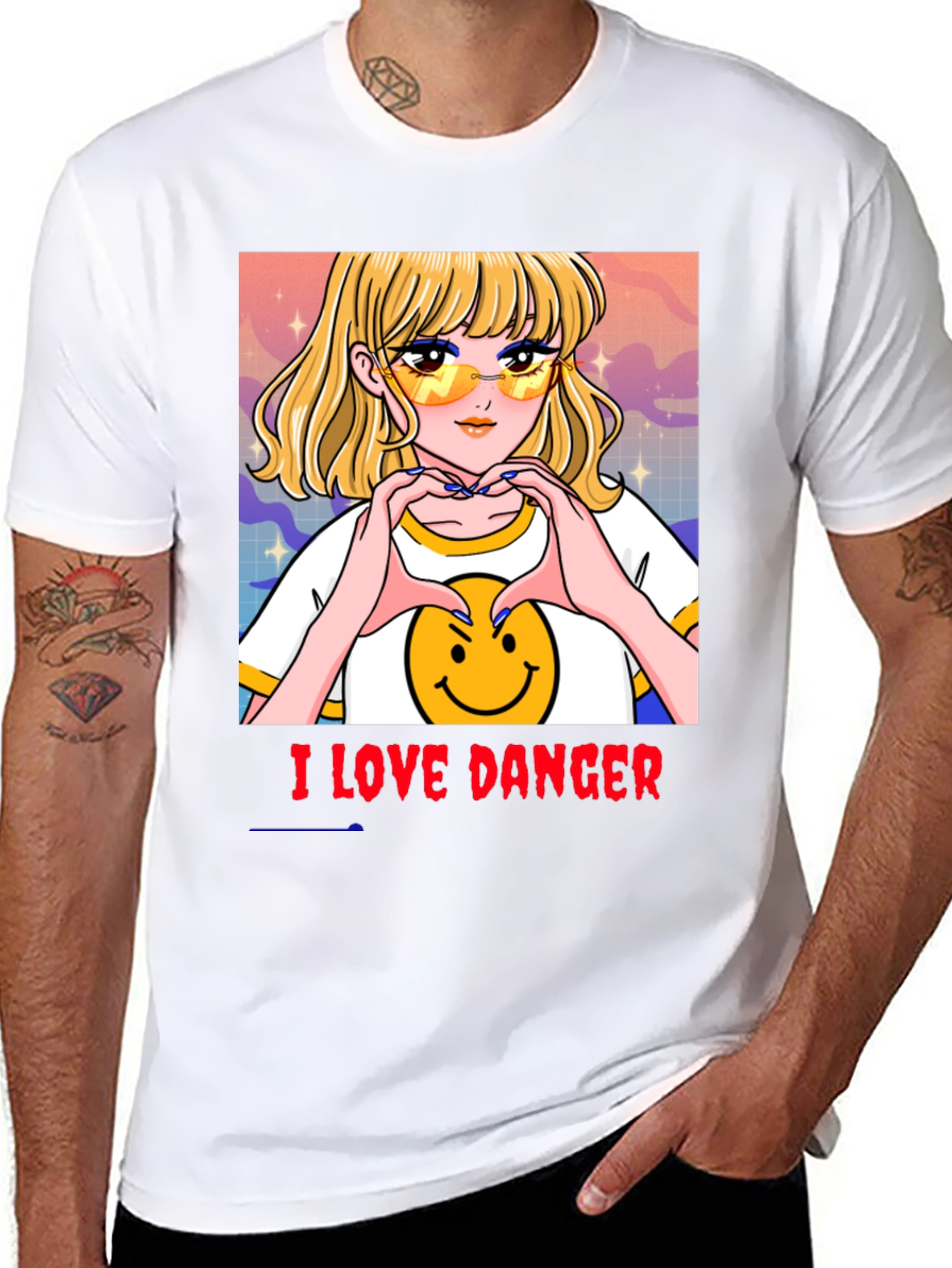 I Love Danger Anime T-Shirt - 8