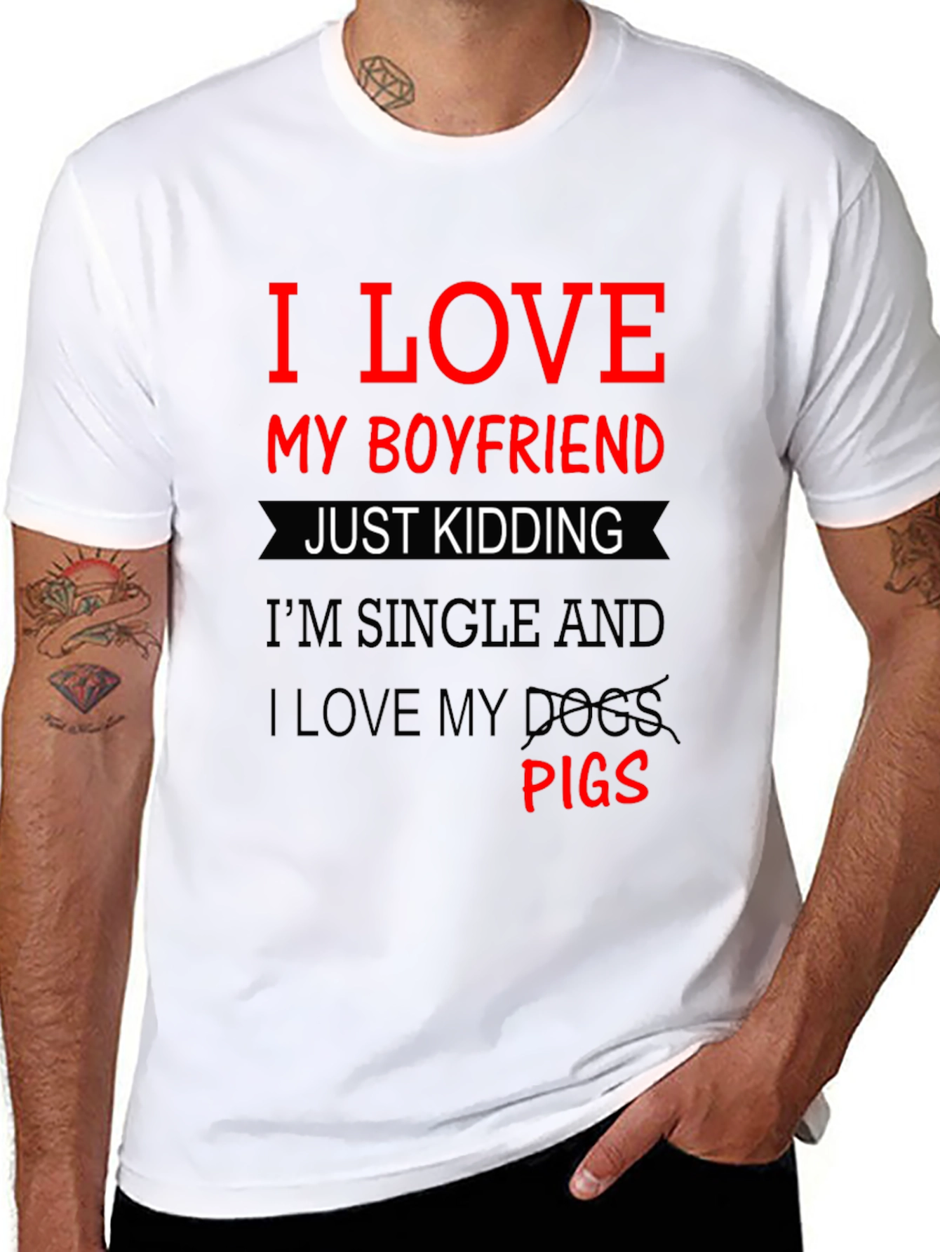 Black I LOVE MY PIGS T-Shirt Novelty Tee Funny Slogan Gift view 8