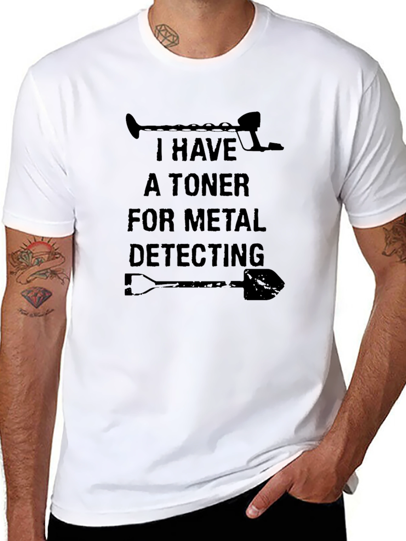 Black Metal Detecting Humor Tee - I Have A Toner view 8