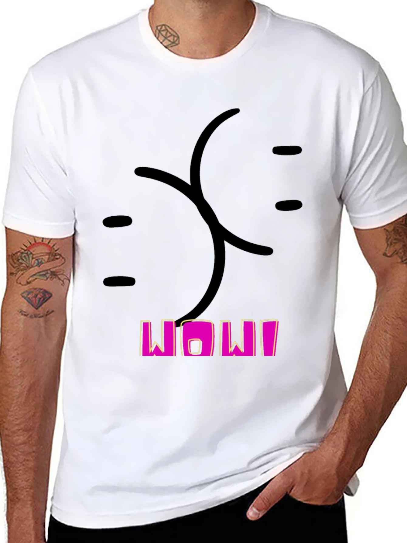 Black Funny Butt Graphic Black T-Shirt for Men view 8