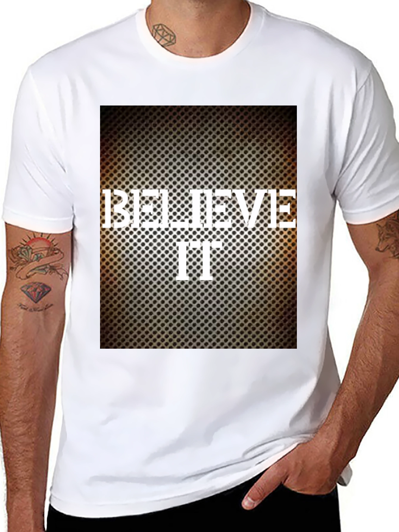 Black Believe It Graphic Print Black T-Shirt view 8