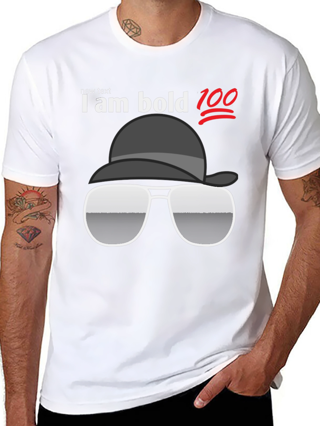 Black I Am Bold T-Shirt - Cool Graphic Tee view 8