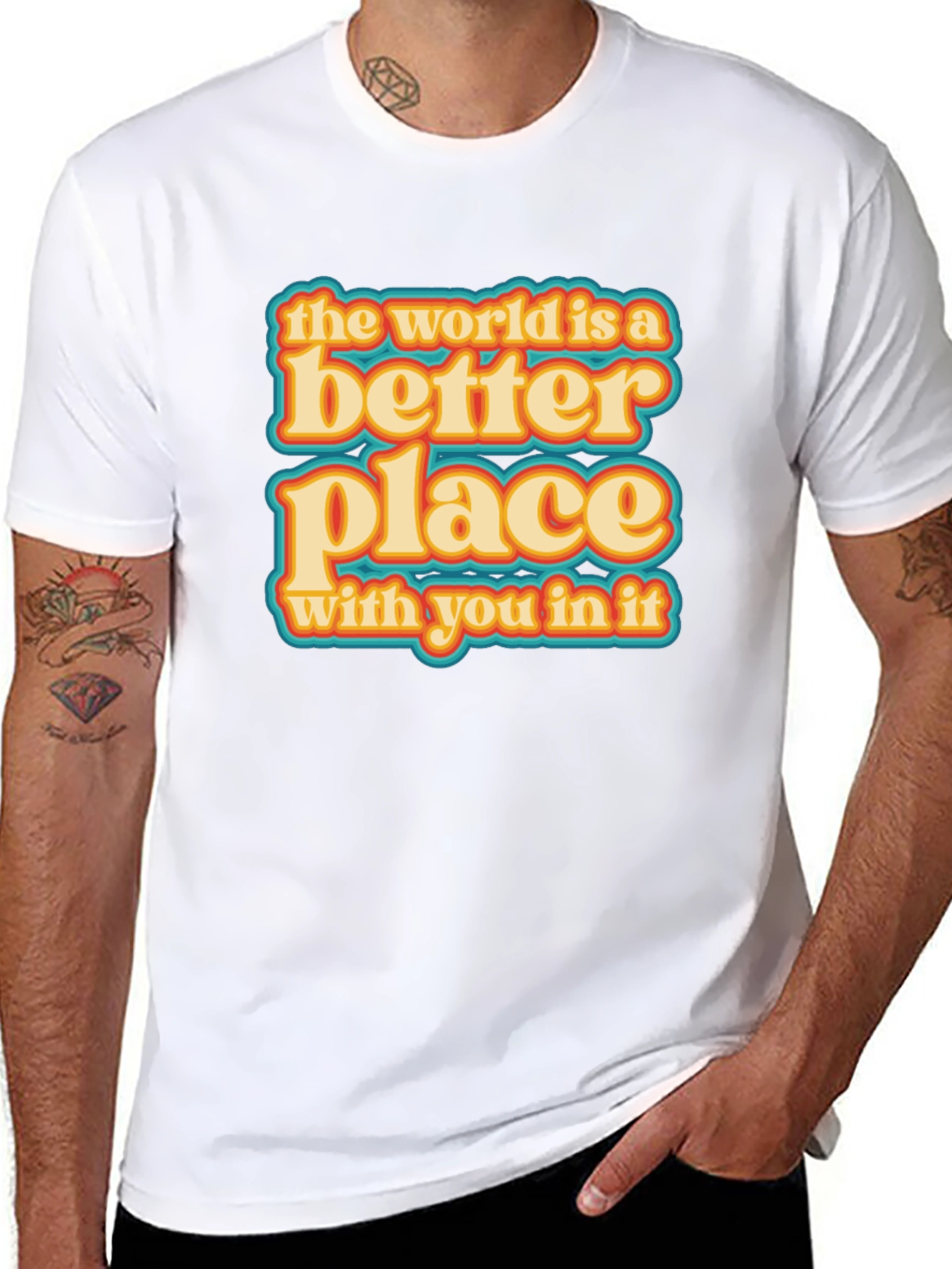 Black Better Place T-Shirt - Positive Graphic Tee view 8