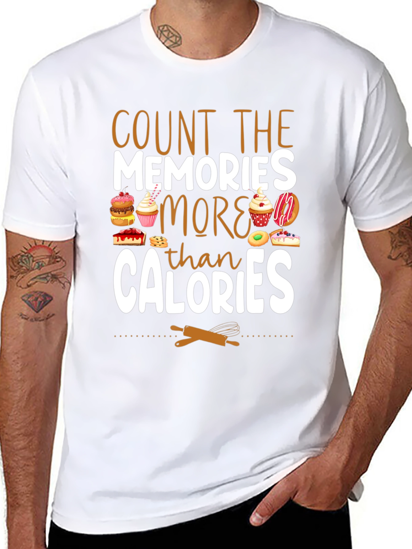 Black Count Memories Not Calories T-Shirt view 8