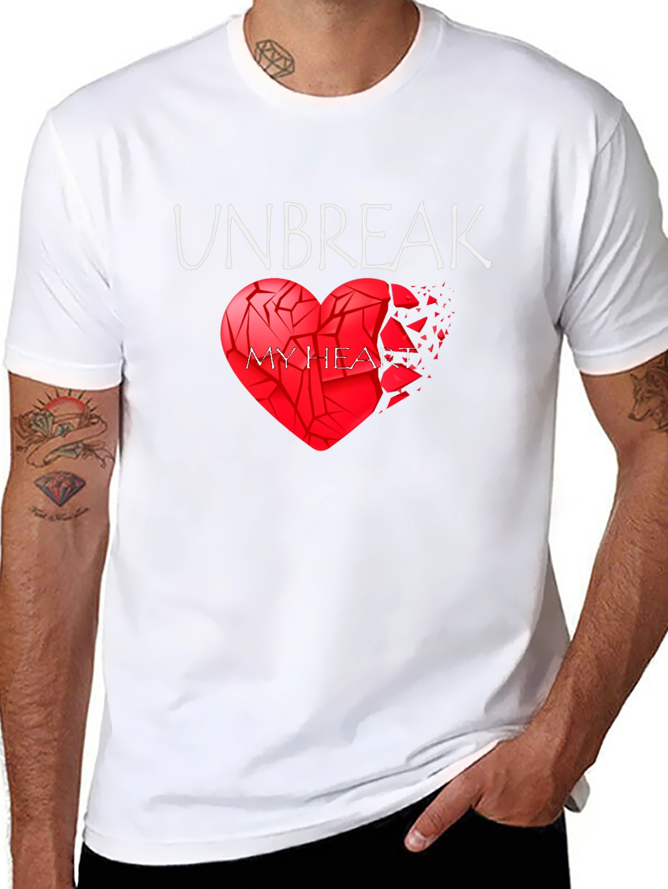 Black Unbreak My Heart Graphic Tee - Trendy Comfort Fit view 8