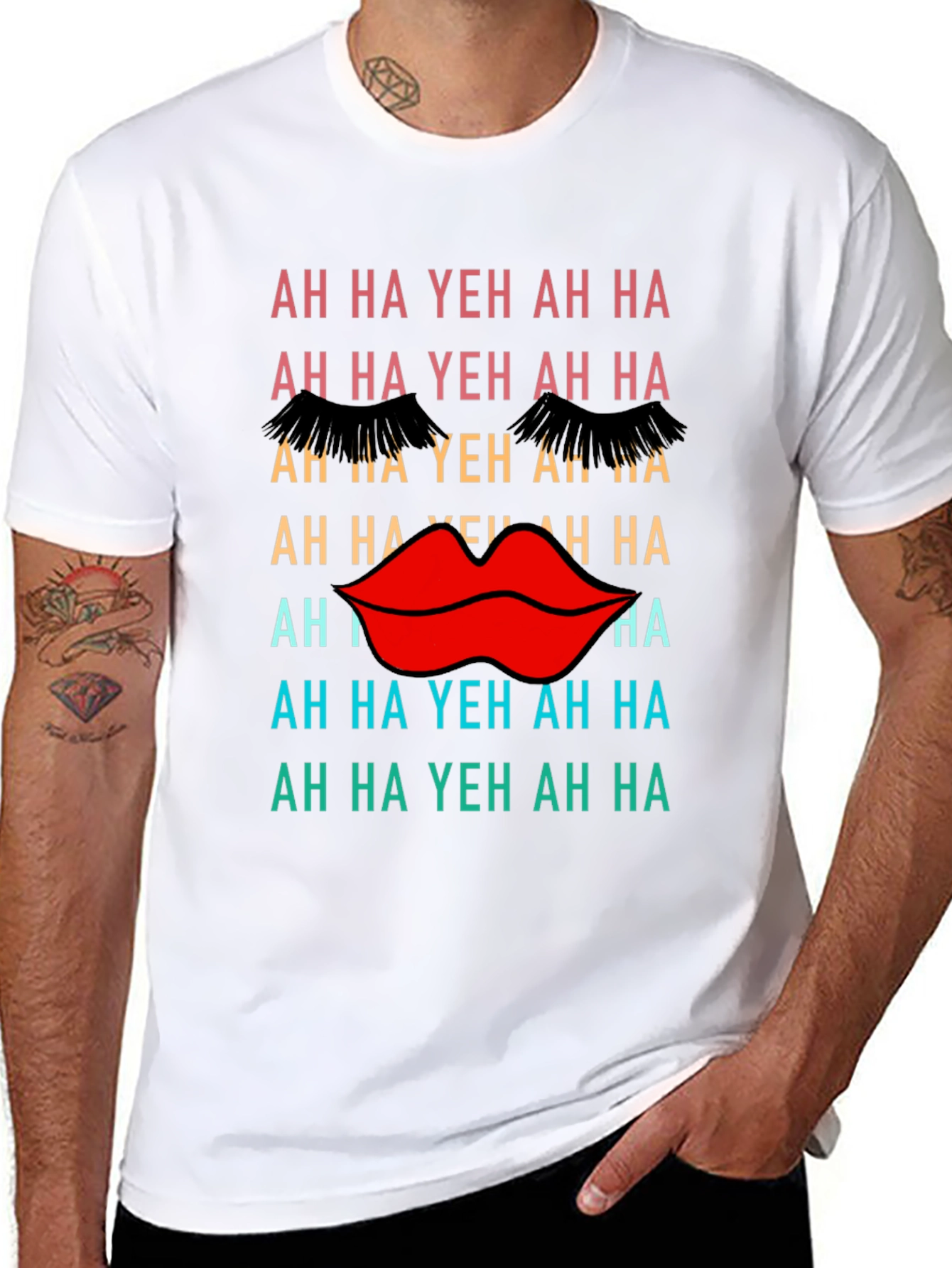 Black Ah Ha Yeh Ah Ha Graphic Tee view 8
