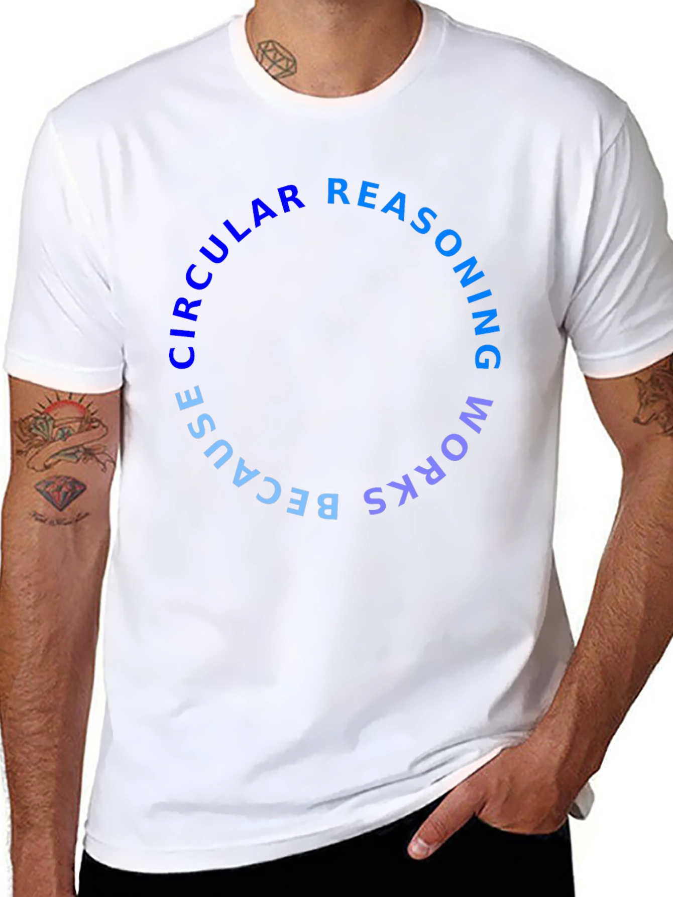 Black Circular Reasoning Graphic T-Shirt view 8