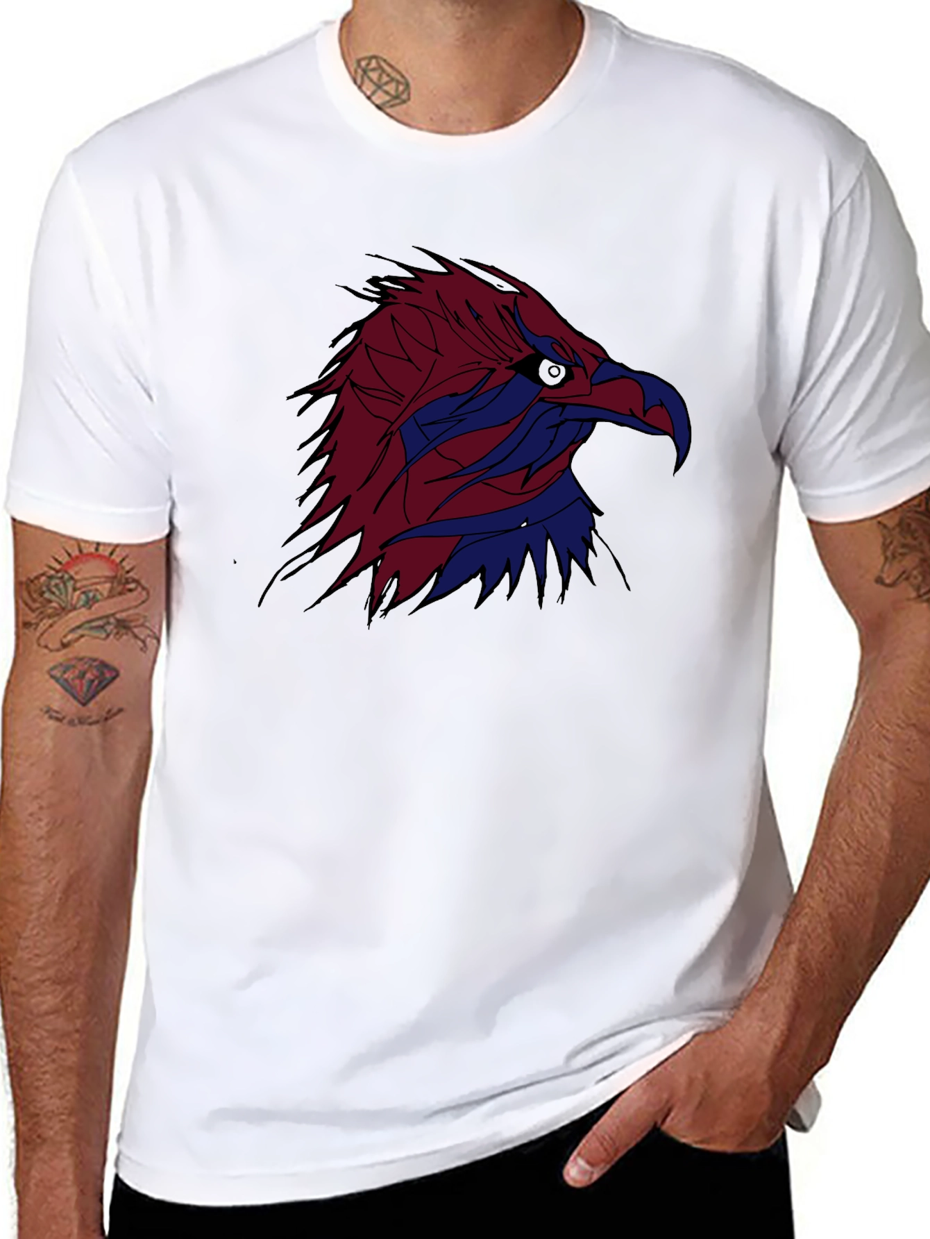 Black Eagle Graphic Black Tee - Striking Design view 8