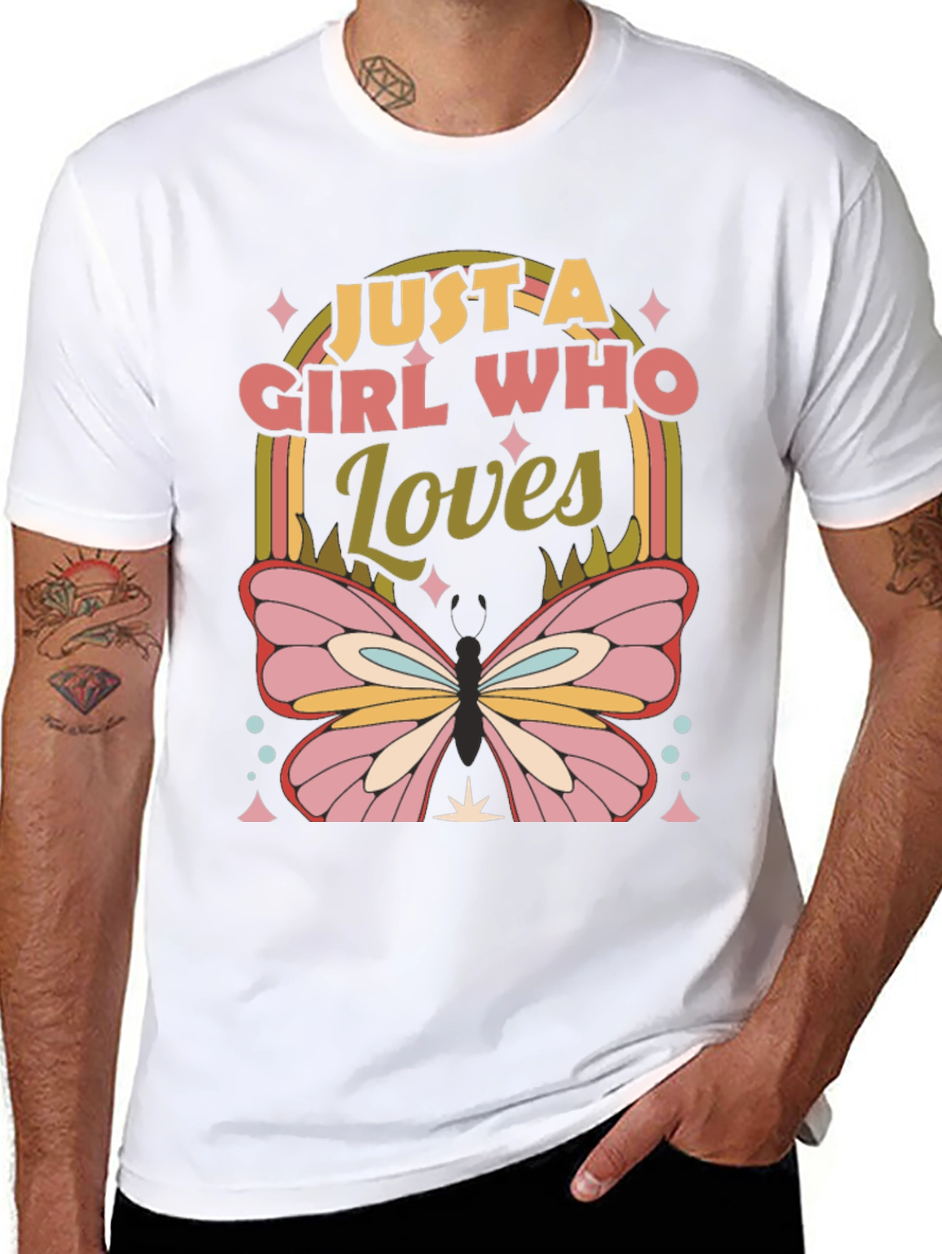 Black Girl Who Loves Butterflies T-Shirt view 8