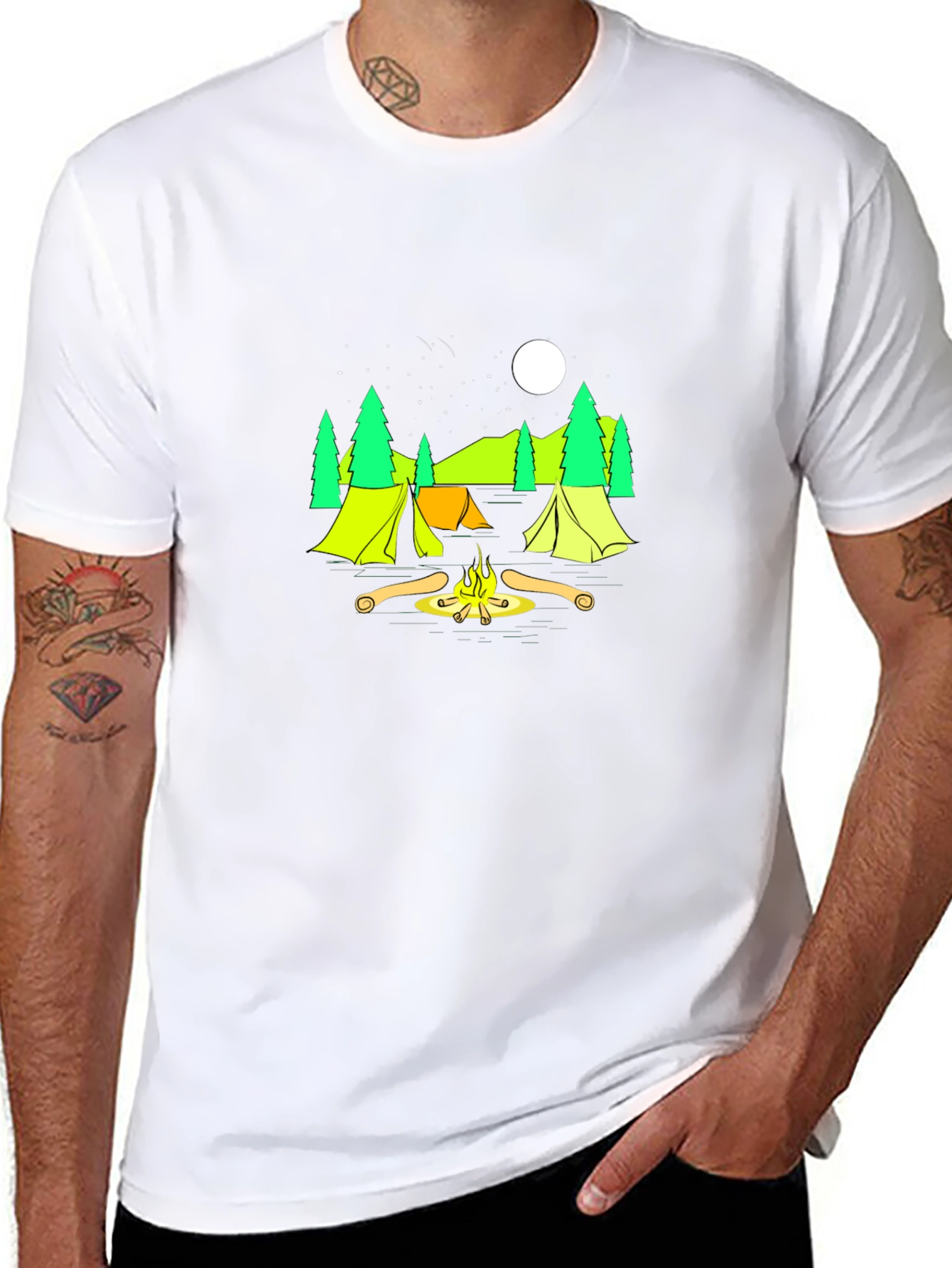 Black Camping Graphic Tee - Adventure Ready! view 8