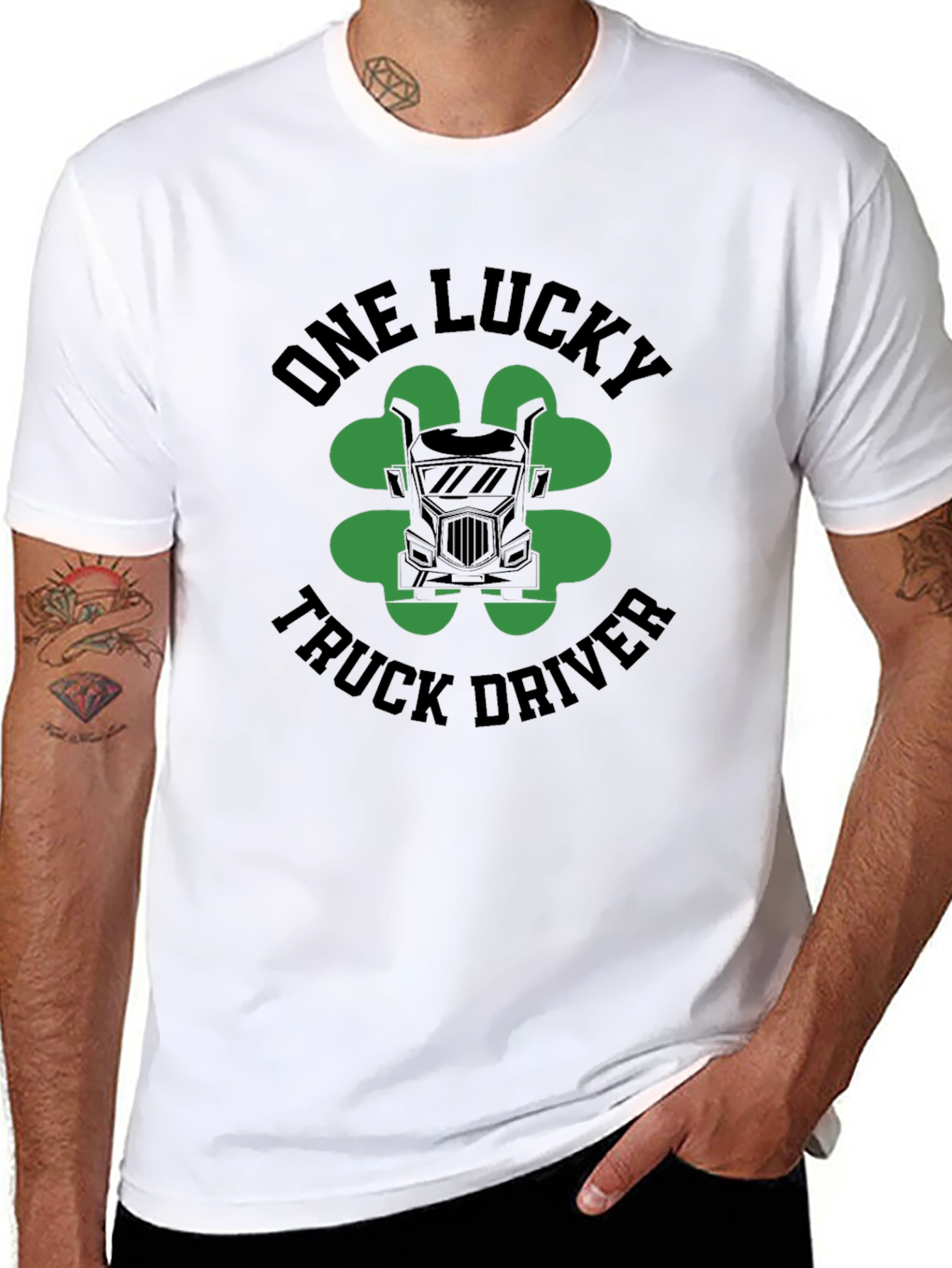 Lucky Truck Driver Graphic Tee - 8