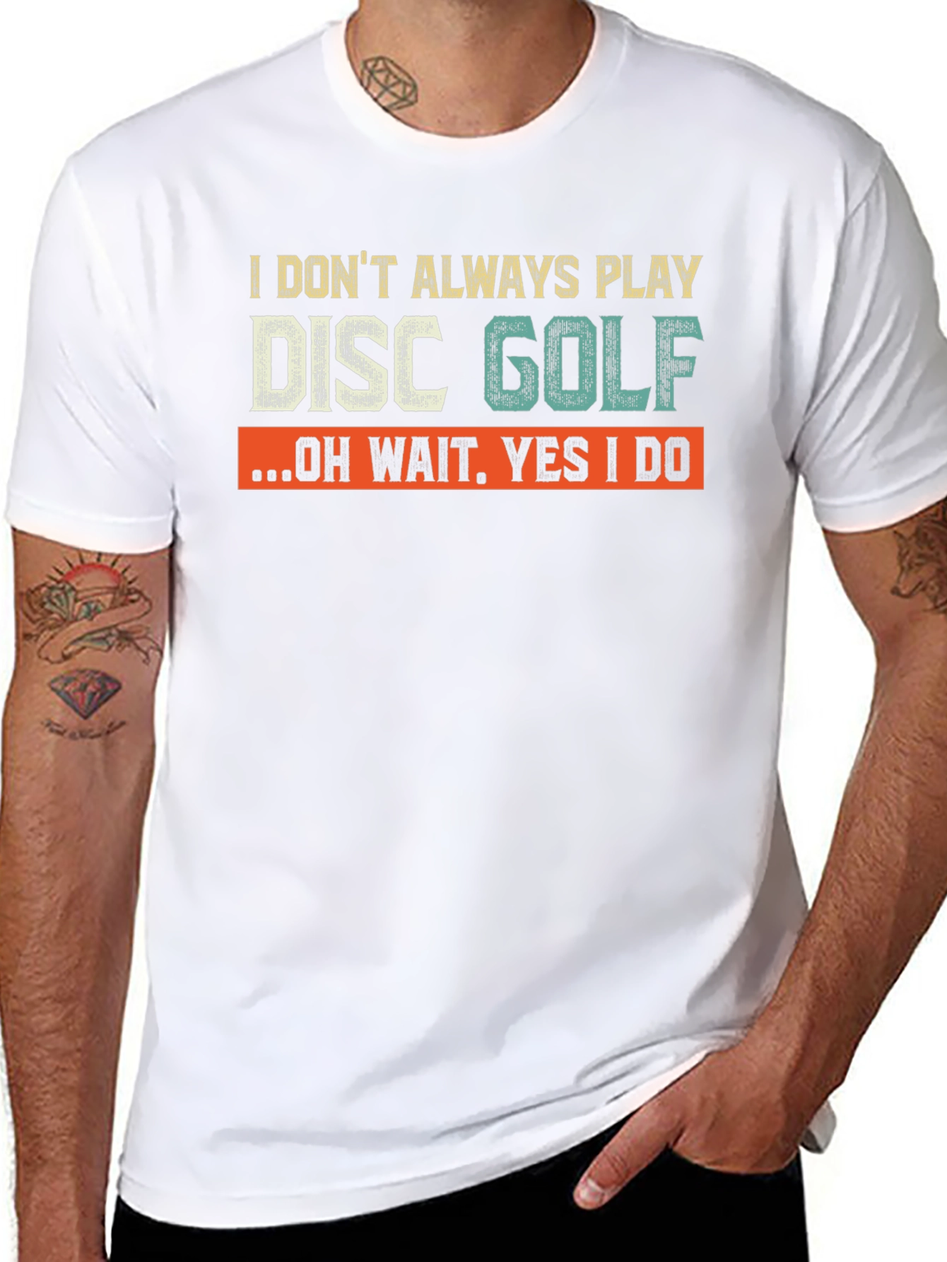 Black Disc Golf T-Shirt - I Don't Always Play Disc Golf view 8