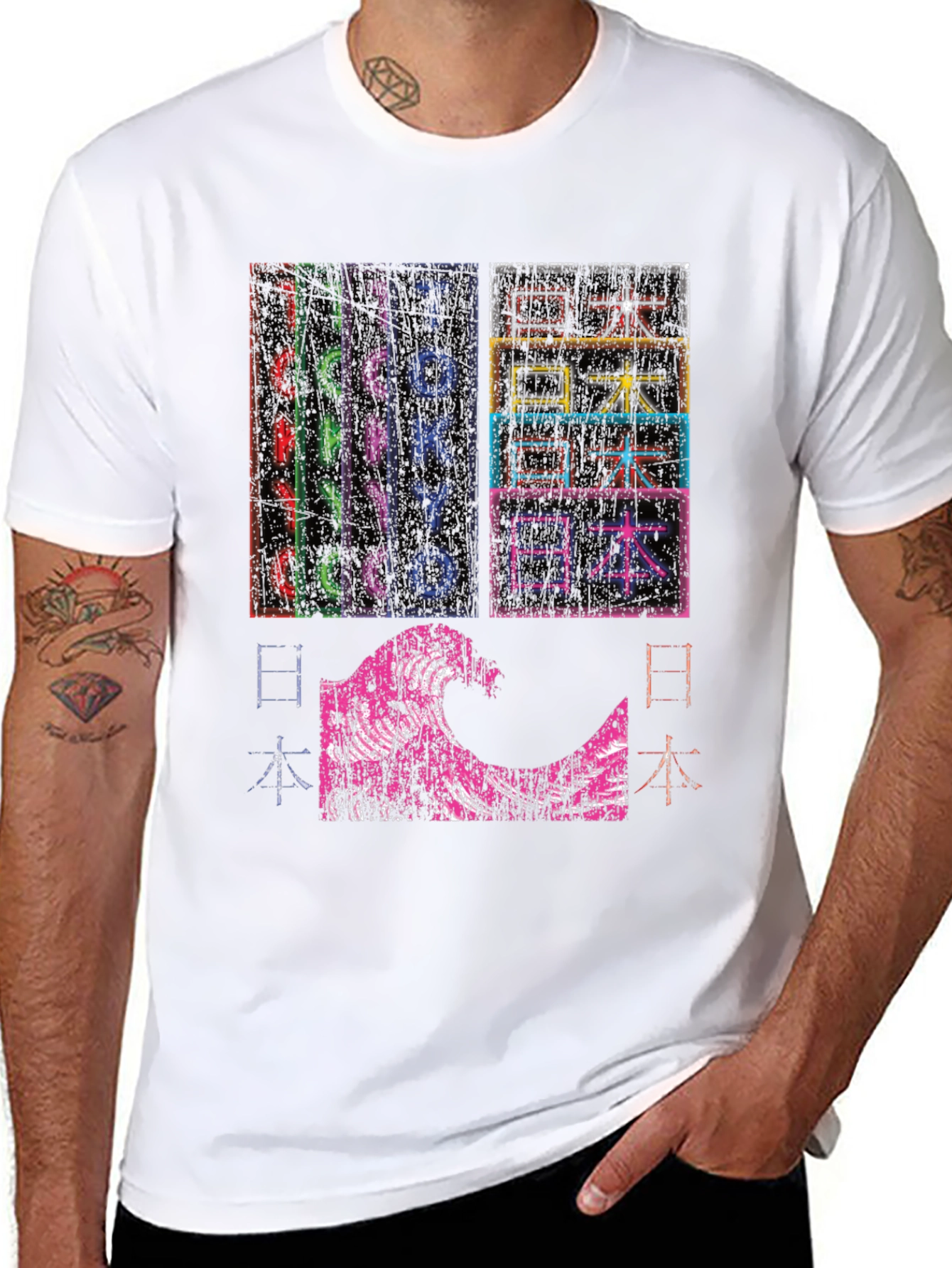 Black Tokyo Wave Graphic T-Shirt - Japan Inspired Design view 8