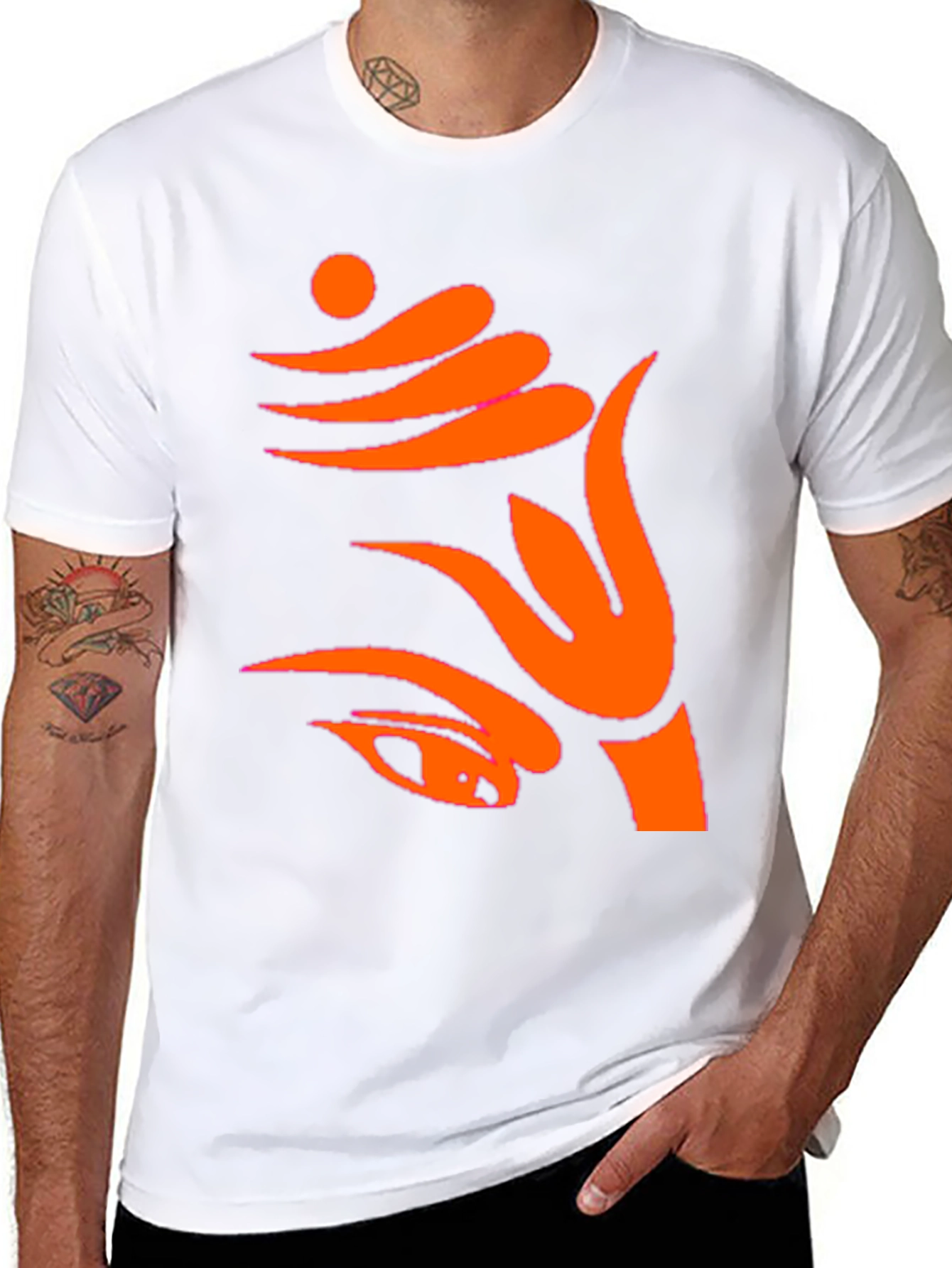 Black Abstract Graphic Print Black T-Shirt view 8