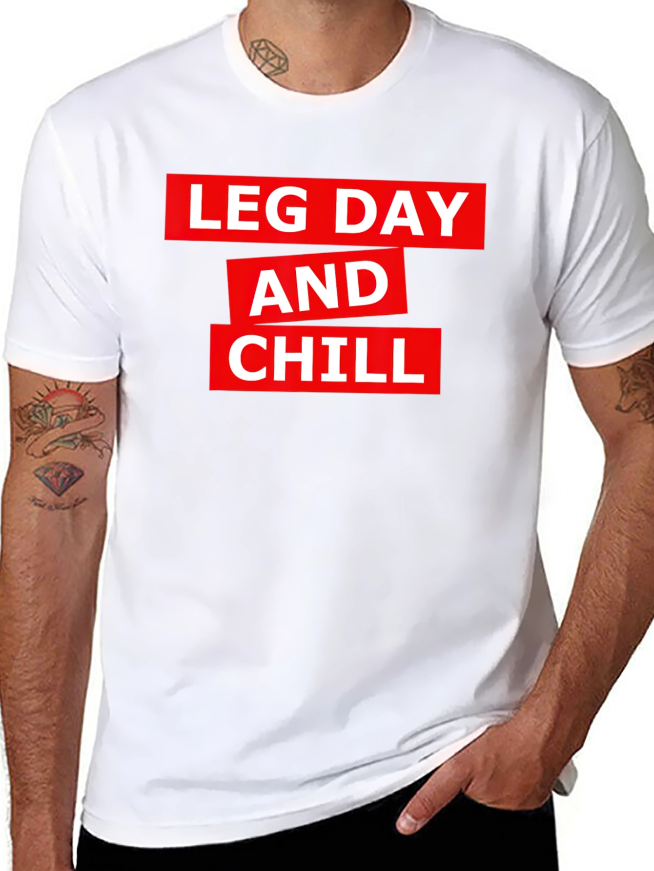 Leg Day and Chill Graphic Tee - Gym Workout Shirt - 8