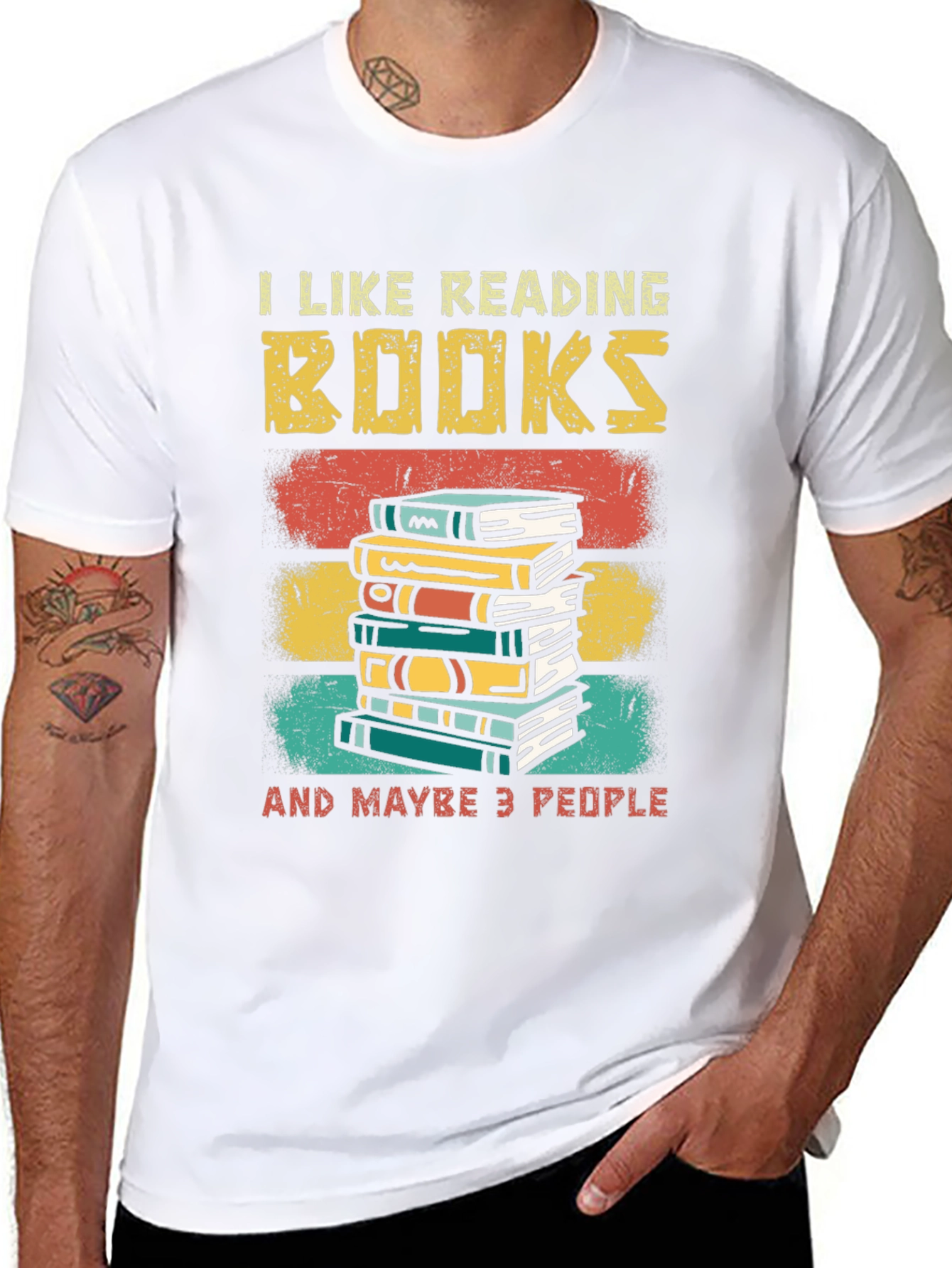 Black I Like Reading Books T-Shirt view 8