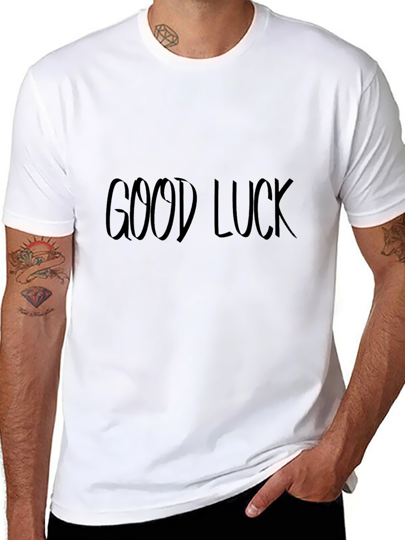 Black Good Luck Black Tee view 8