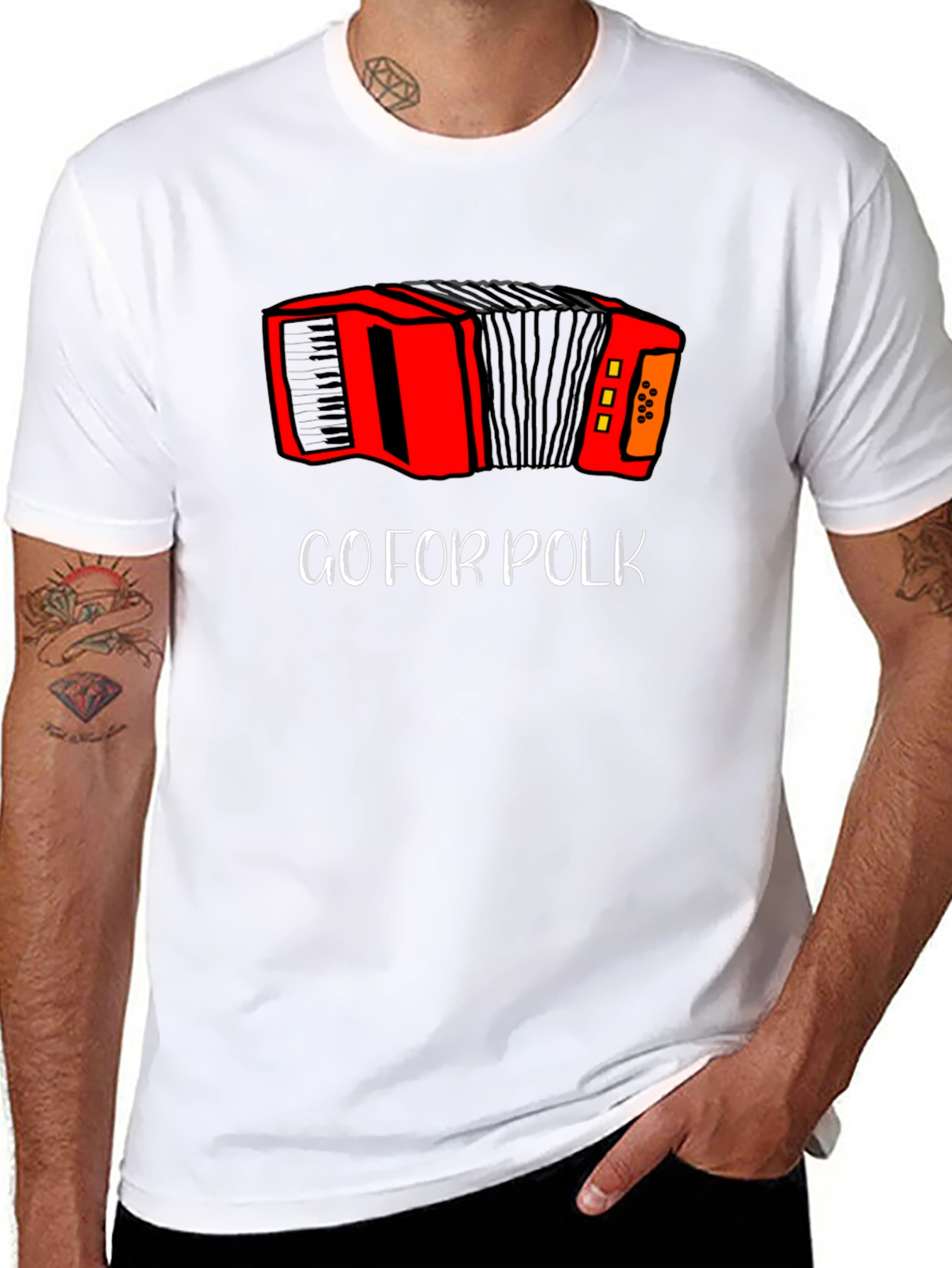 Black Go For Polk Accordion Graphic Tee view 8
