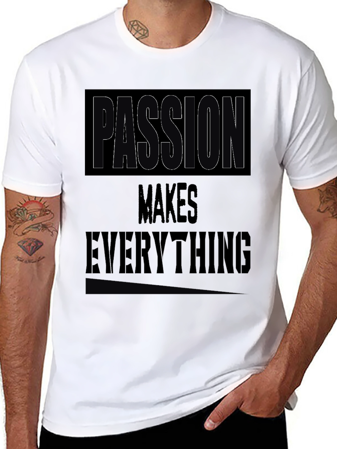Black Passion Makes Everything Black Graphic Tee view 8
