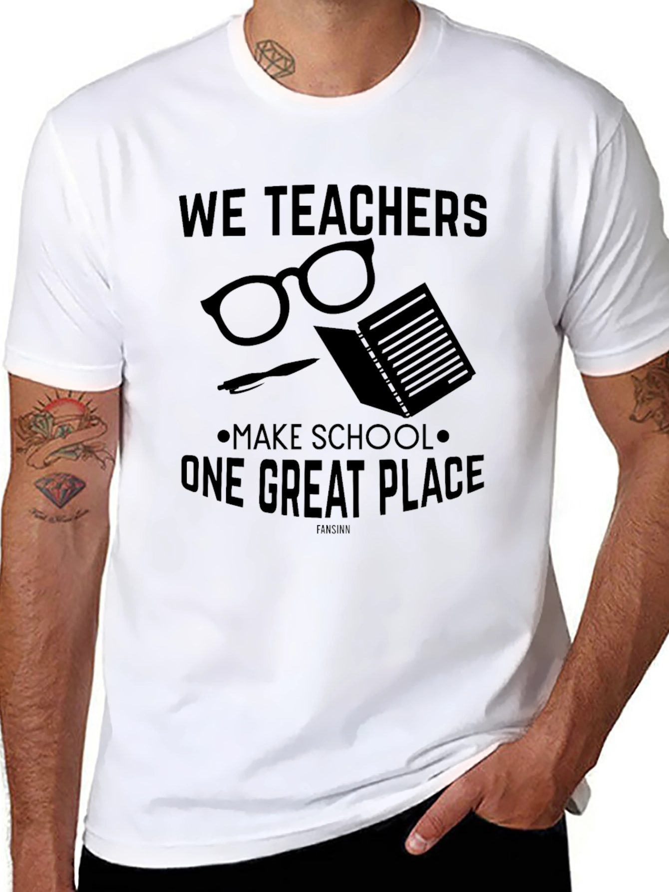Black We Teachers Make School Great T-Shirt view 8