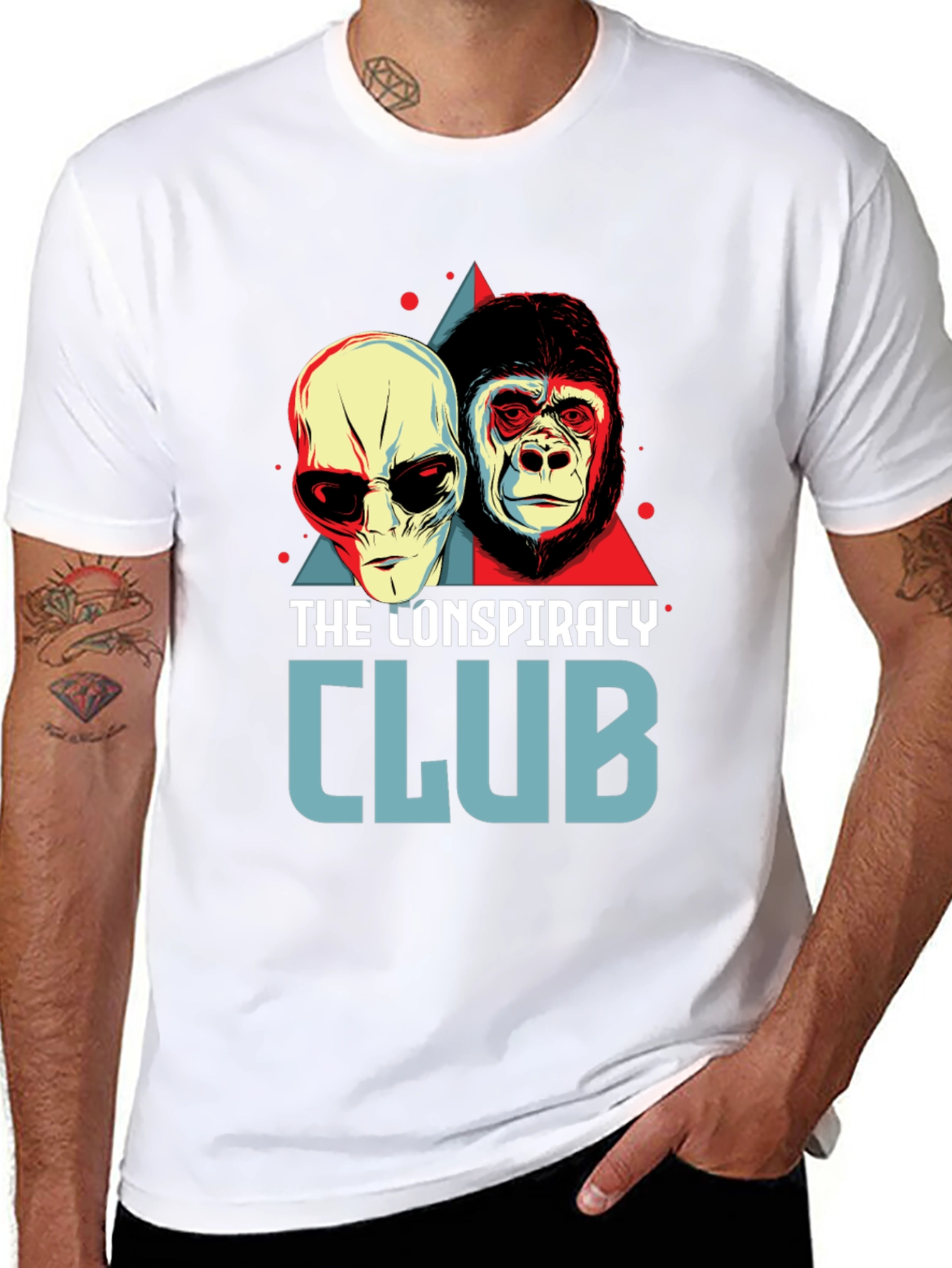 Black Conspiracy Club Graphic T-Shirt view 8