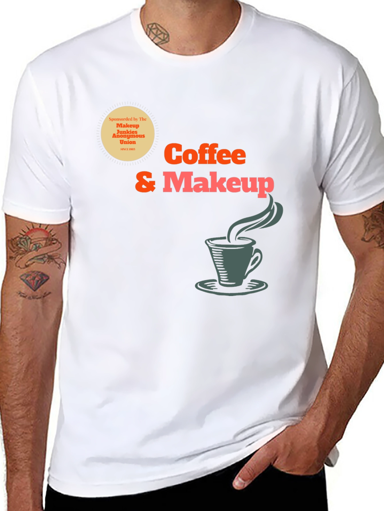 Black Coffee & Makeup T-Shirt view 8