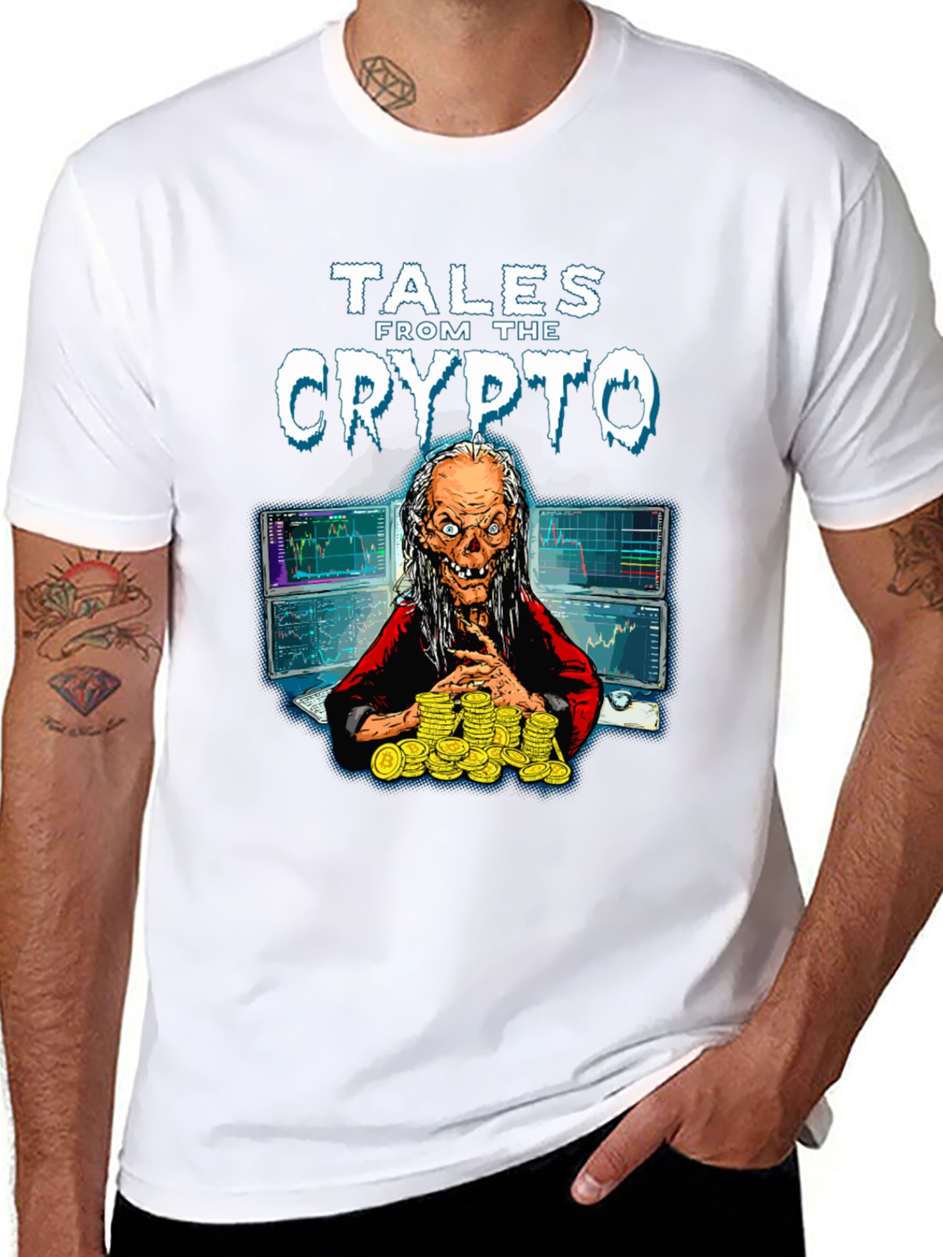 Black Tales From The Crypto Graphic T-Shirt view 8
